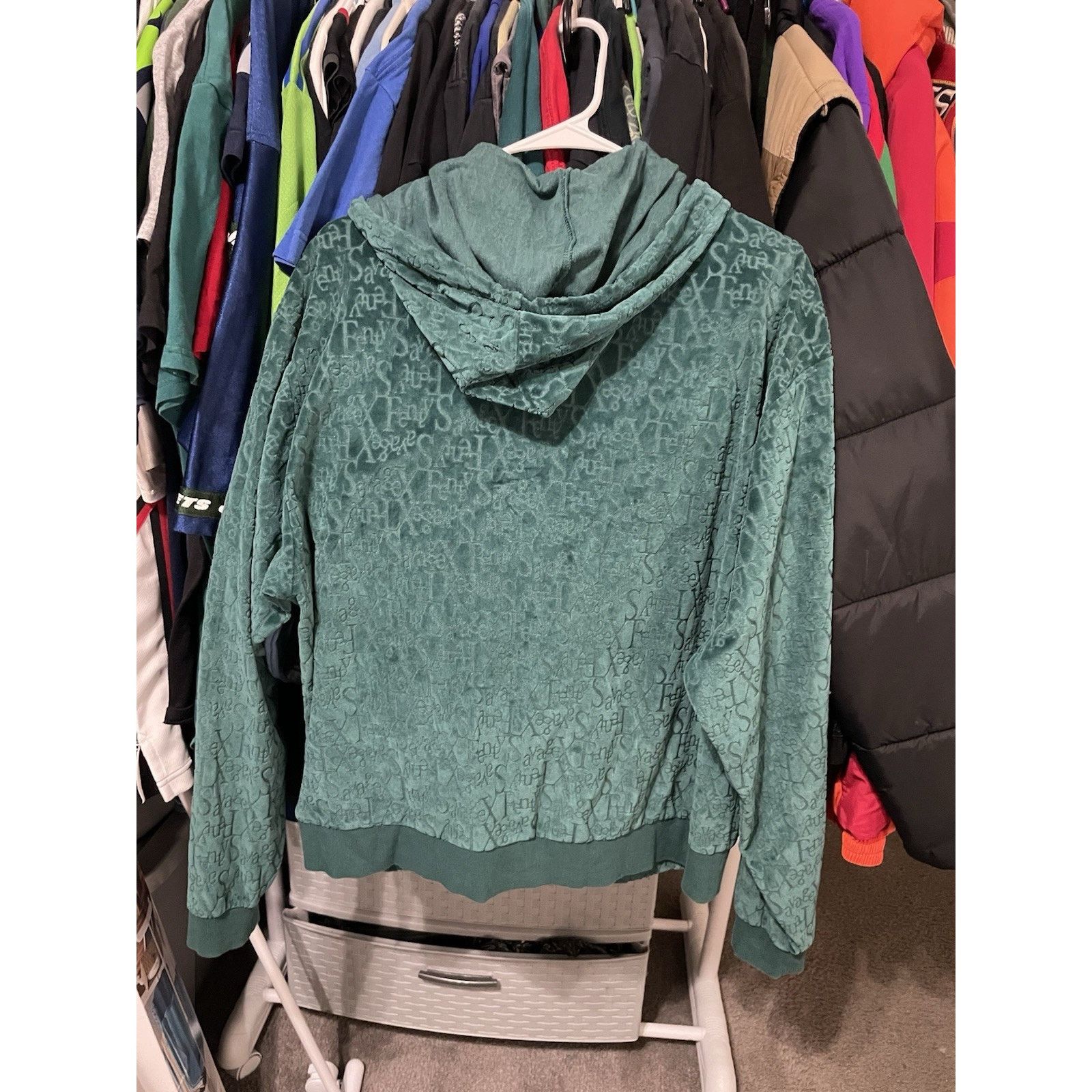 Fenty Size L/1XL-Men’s Savage Fenty Script Velour Green sweat Set Size US L / EU 52-54 / 3 - 3 Thumbnail