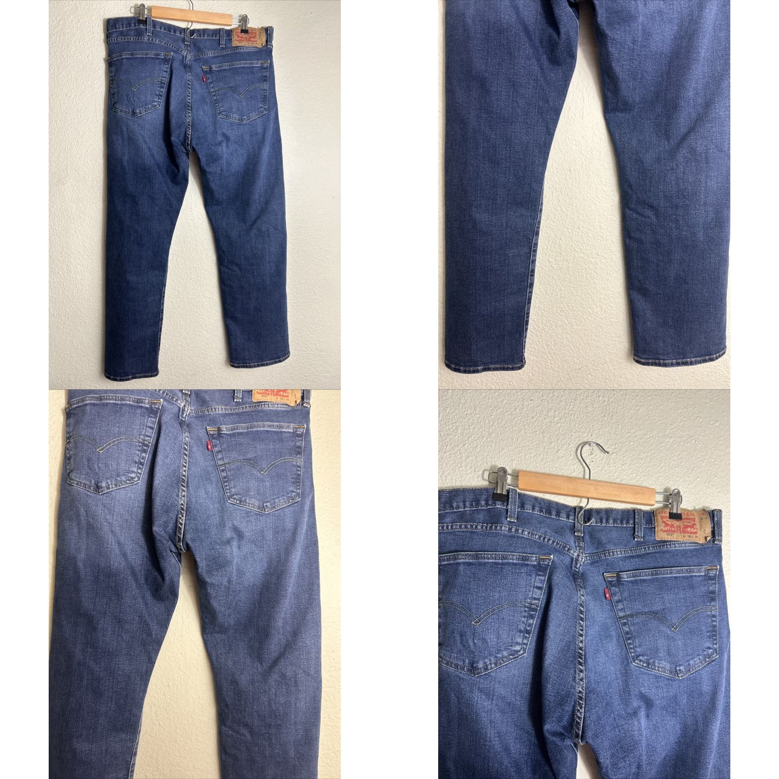 Levi's Levi’s 501 Jeans Relaxed Straight Button Fly 38x30 Medium Wash Blue Mens Jeans Size US 38 / EU 54 - 8 Thumbnail