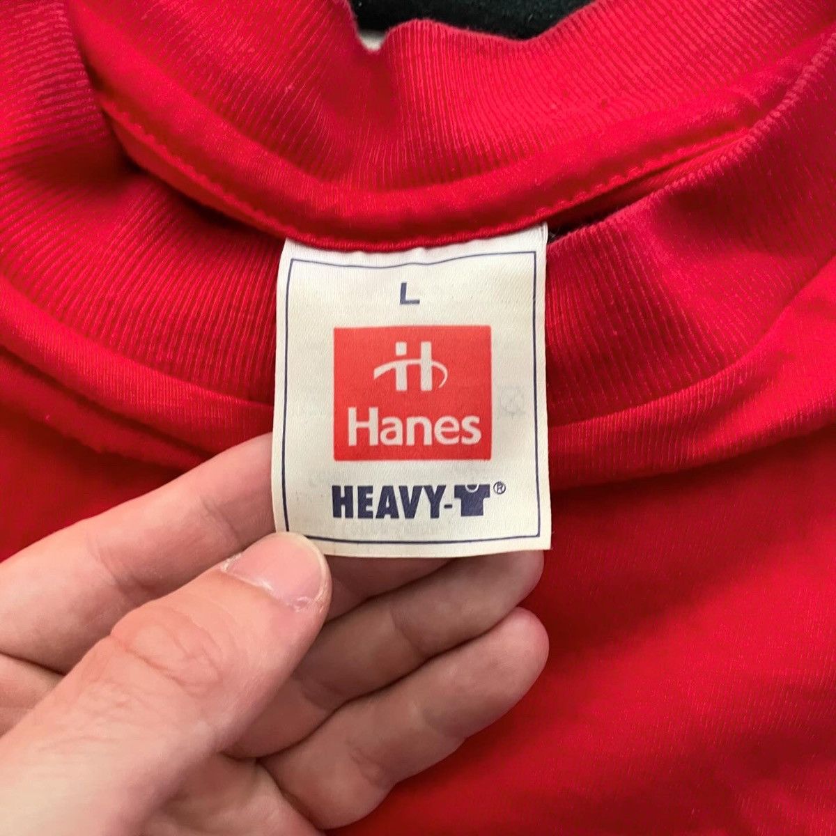 Hanes × Vintage Vintage t-shirt Pop P Stars Red hanes 90s Size US L / EU 52-54 / 3 - 3 Thumbnail
