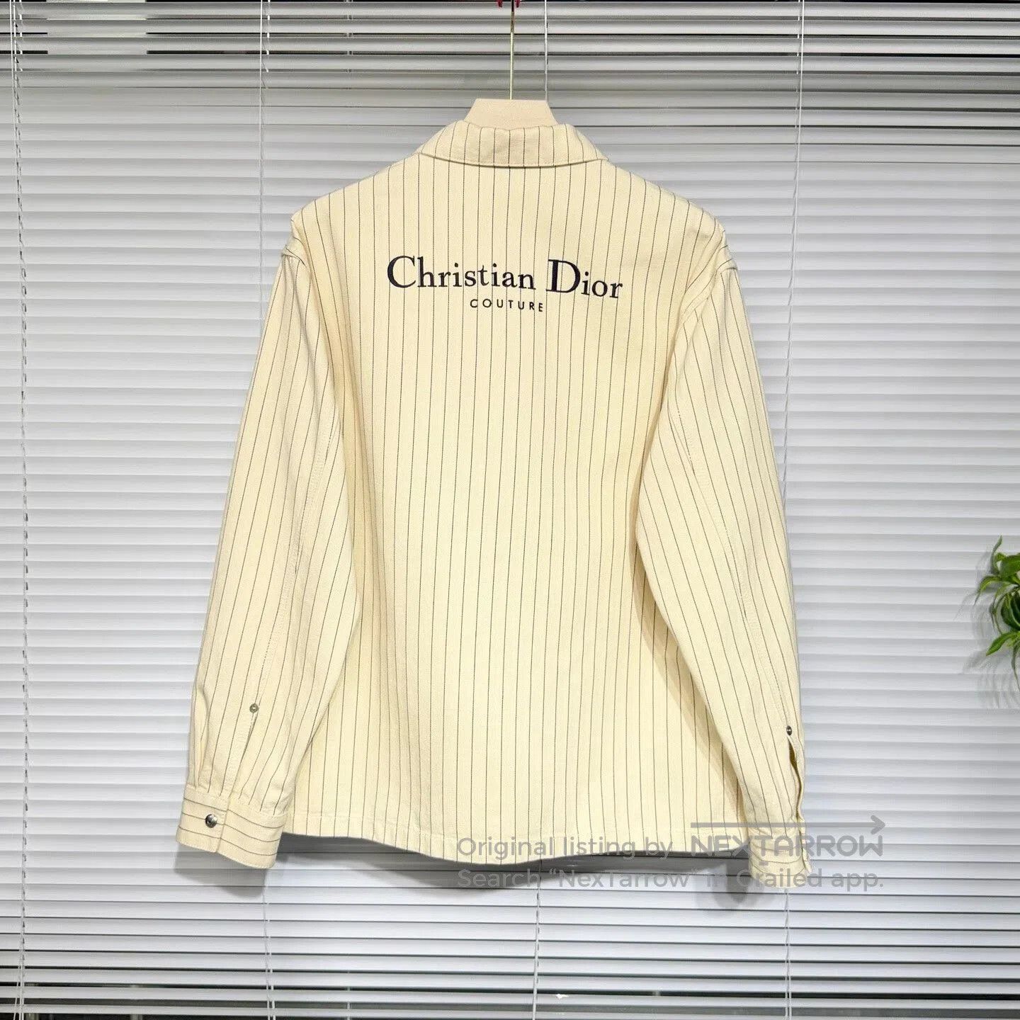 Dior dior striped denim jacket with logo embroidery. Size US L / EU 52-54 / 3 - 2 Thumbnail
