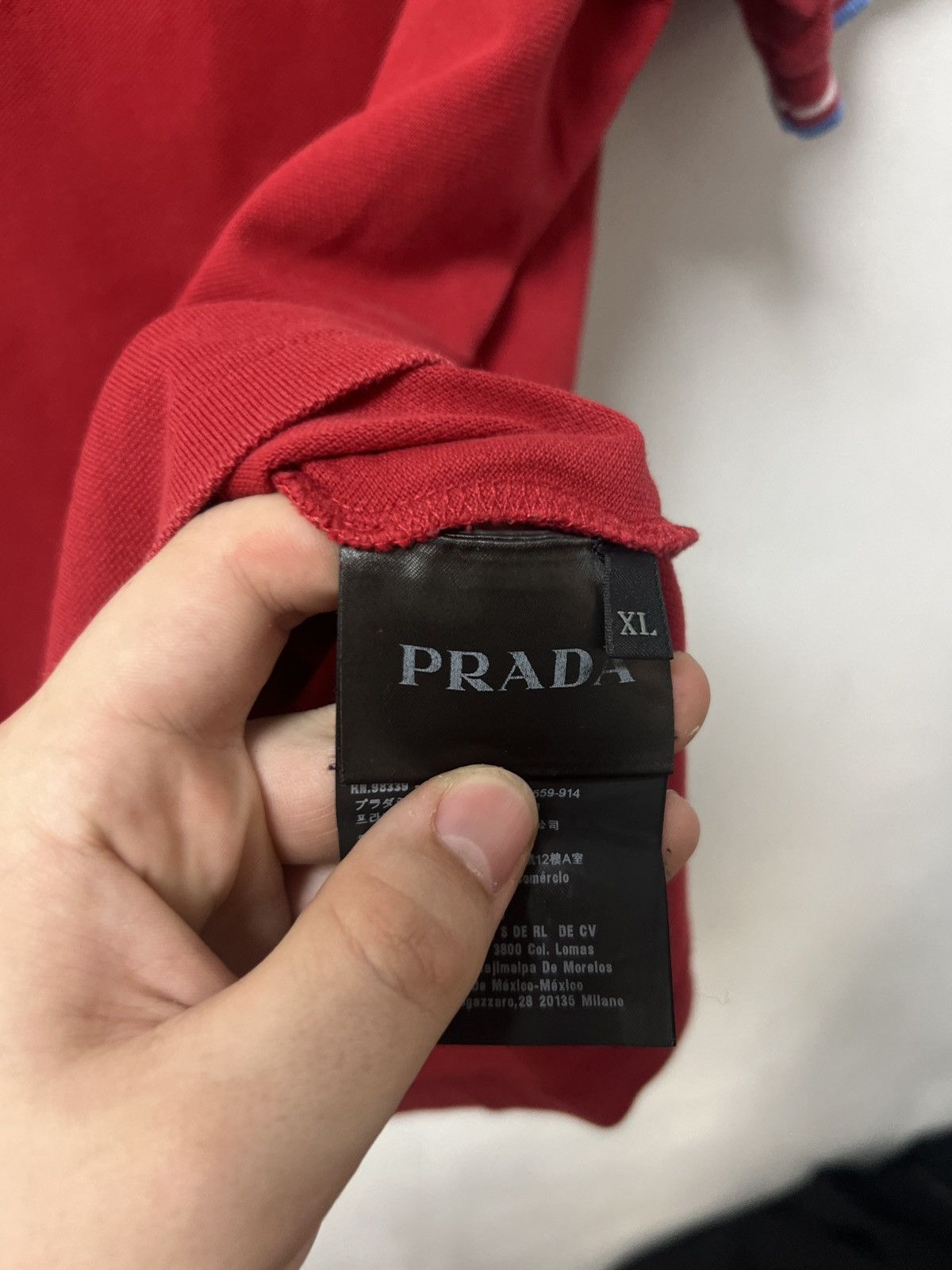 Prada Vintage Prada Polo T-Shirt Red Tab Size US XL / EU 56 / 4 - 12 Thumbnail
