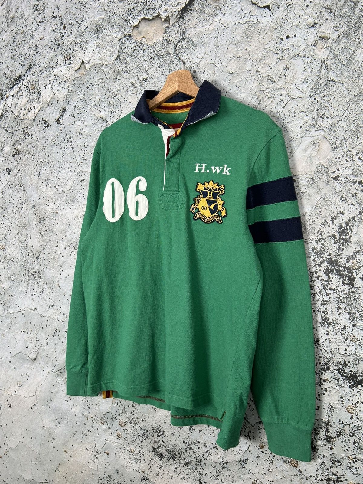 Vintage Vintage Rugby Polo Green University Streetwear 90s Size US M / EU 48-50 / 2 - 2 Thumbnail