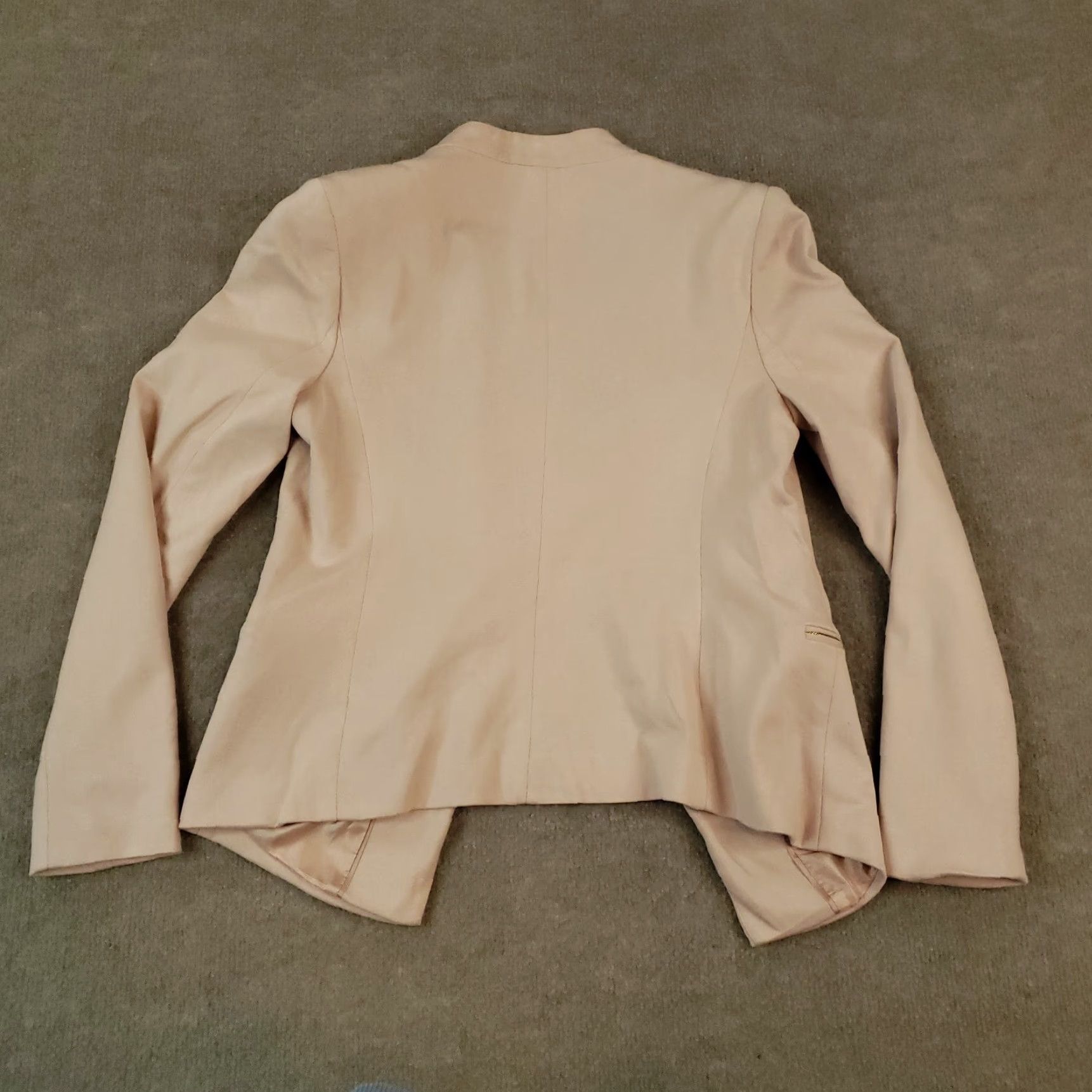 Vintage Catherine Malandrino Pink Blazer Womens Size 4 Stretch Open Front Shoulder Pads Size S / US 4 / IT 40 - 6 Thumbnail