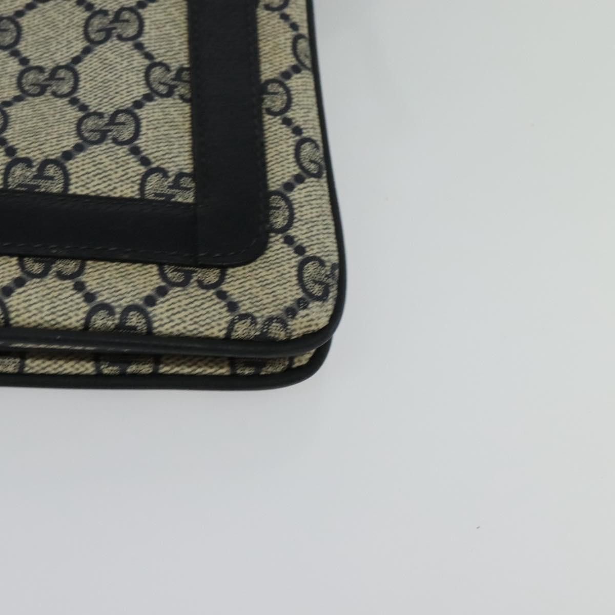 Gucci GUCCI GG Supreme Sherry Line Shoulder Bag Pvc Navy Gold 41 Size ONE SIZE - 11 Thumbnail