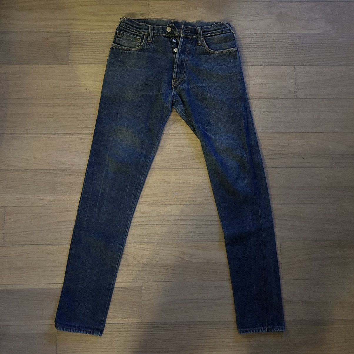✨rare! EVISU LARGE PAINTED LOGO DENIM