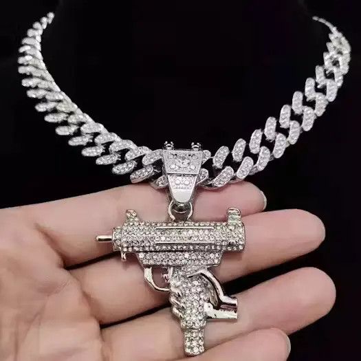 Jewelry Gun Uzi Pendant Necklace Size ONE SIZE - 2 Thumbnail