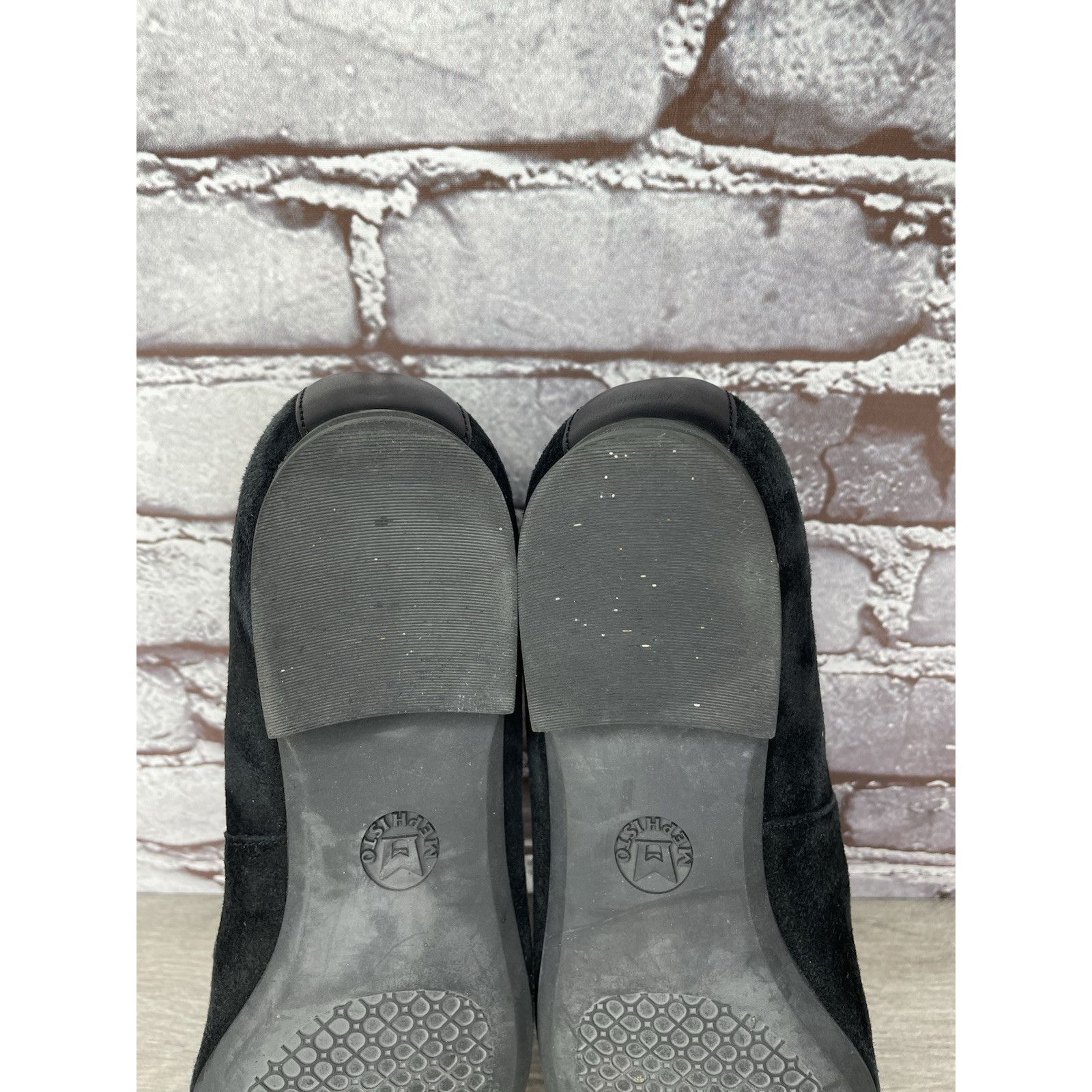 Mephisto Mephisto Air-Relax Black Suede Leather Rhinestone Heel Loafe Size US 10 / IT 40 - 11 Thumbnail