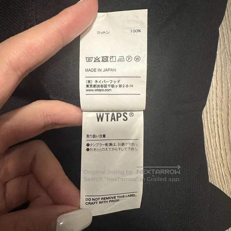 Wtaps Wtaps Black Embroidered Letter Thick Fleece Sweatshirt Size US S / EU 44-46 / 1 - 6 Thumbnail
