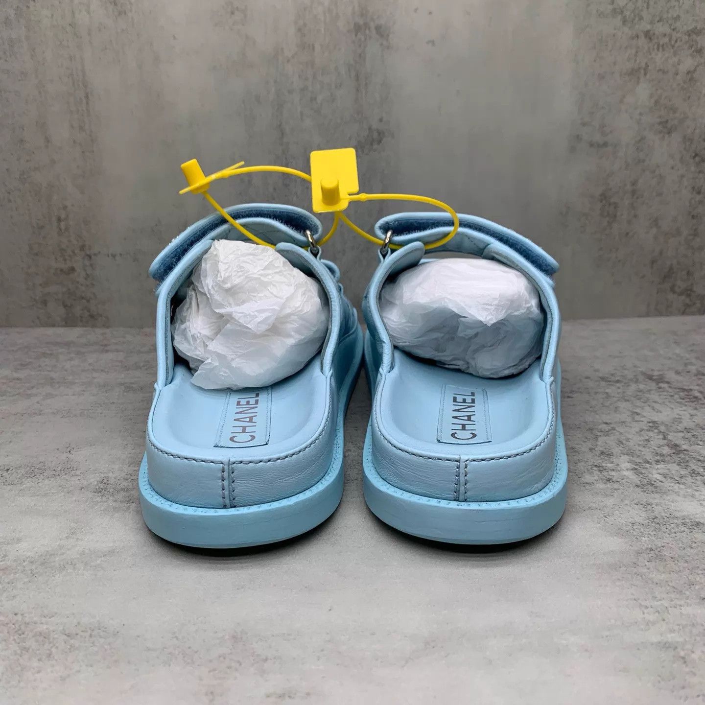 Chanel Chanel Blue Double C Velcro Sandals 37 Size US 6.5 / IT 36.5 - 5 Thumbnail
