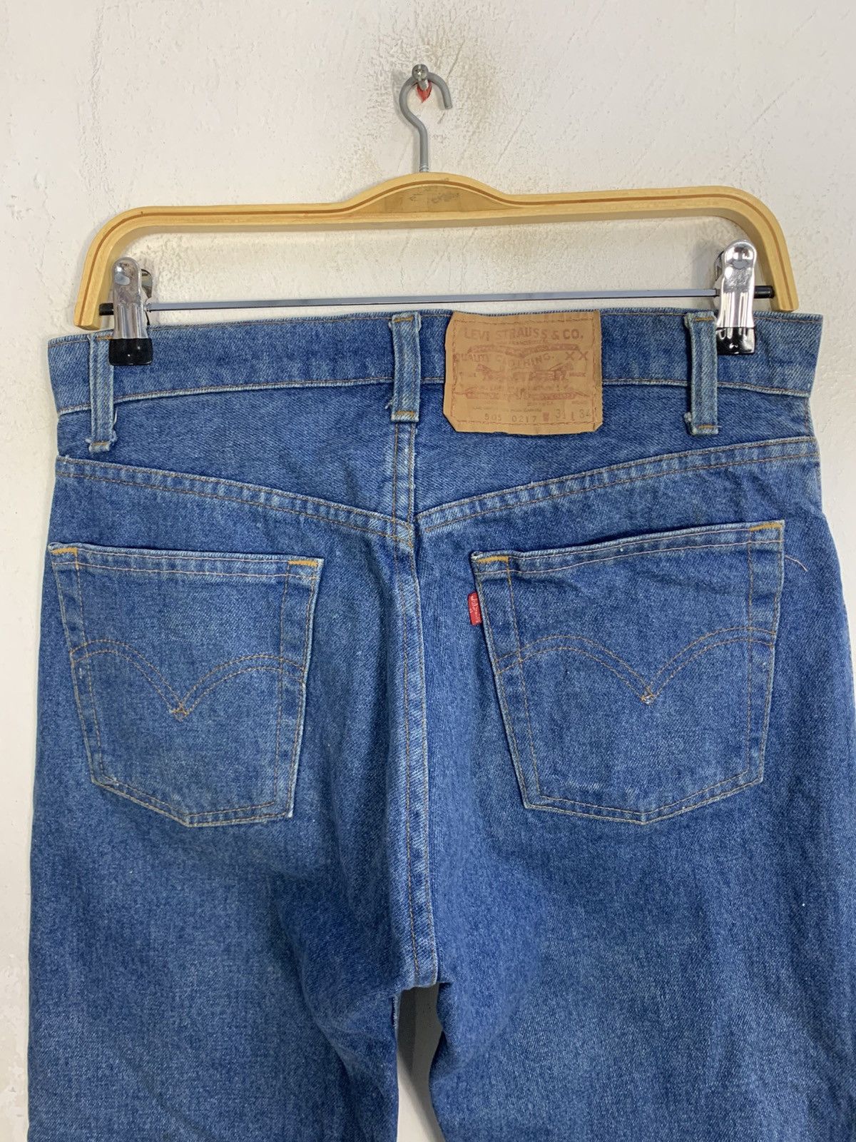 Levi's Levis Strauss Lot 505 Indigo Denim Jeans Straight Cut Size US 30 / EU 46 - 4 Thumbnail