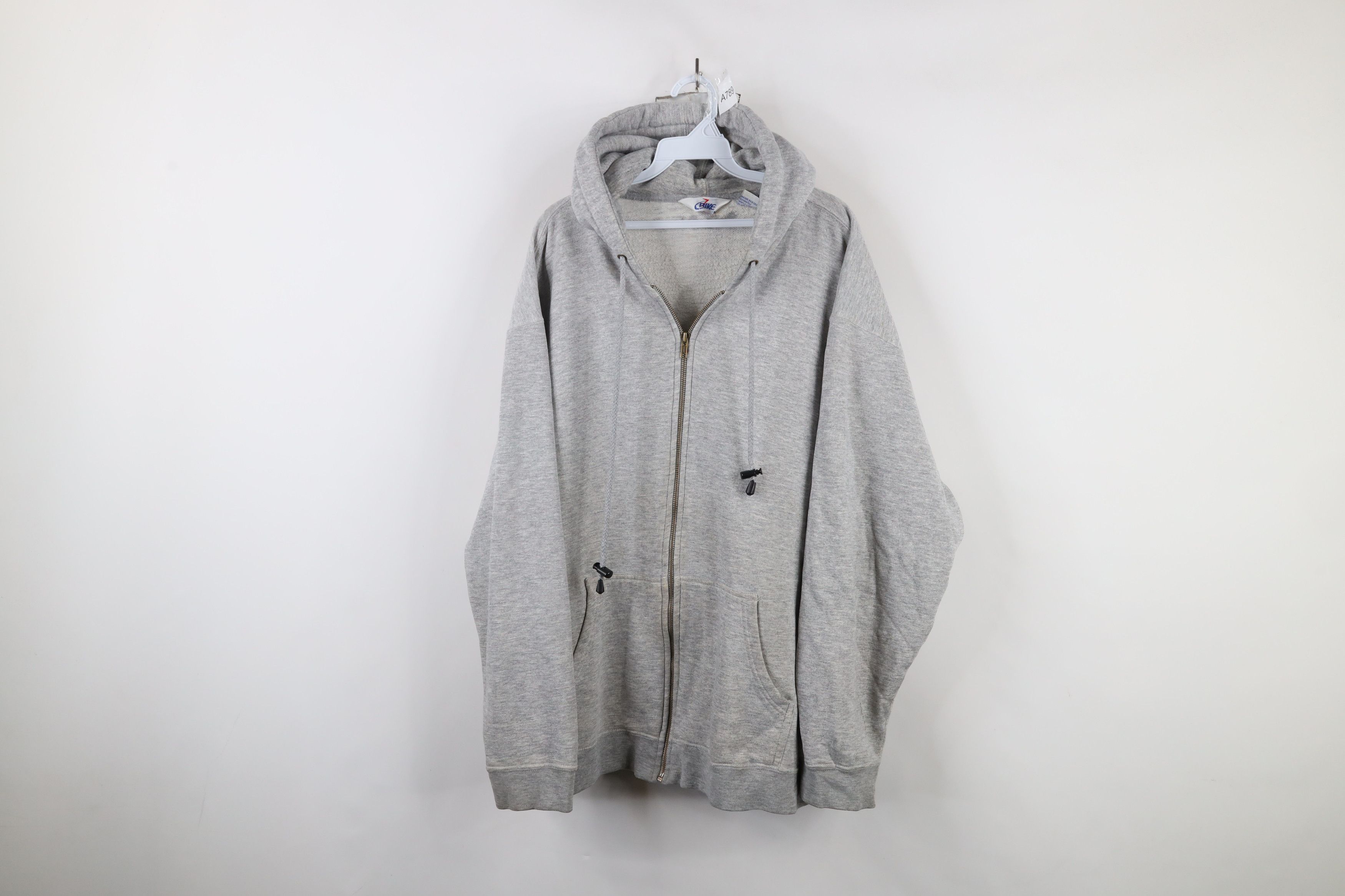 Vintage Vintage 90s Bike Full Zip Hoodie Sweatshirt Heather Gray Size US XL / EU 56 / 4 - 1 Thumbnail