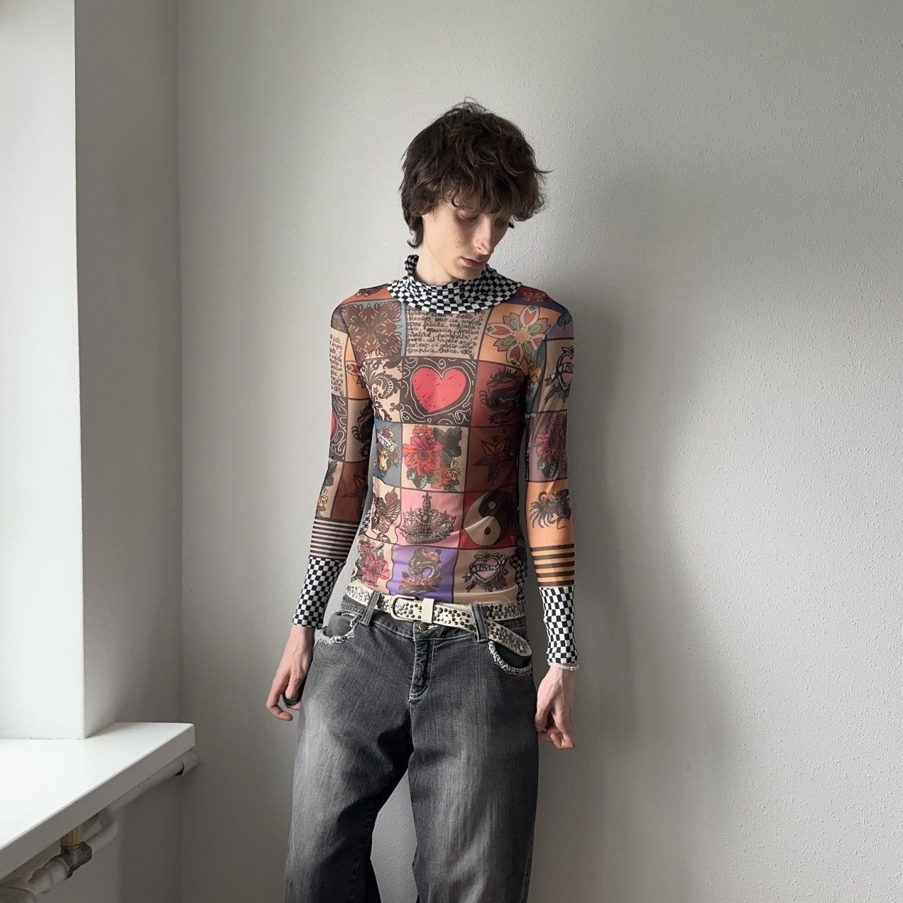 Hysteric Glamour × Undercover Mesh Top Tattoo Long Sleeve T Shirt Sarah Pacini JPG Vibe Size L / US 10 / IT 46 - 9 Thumbnail