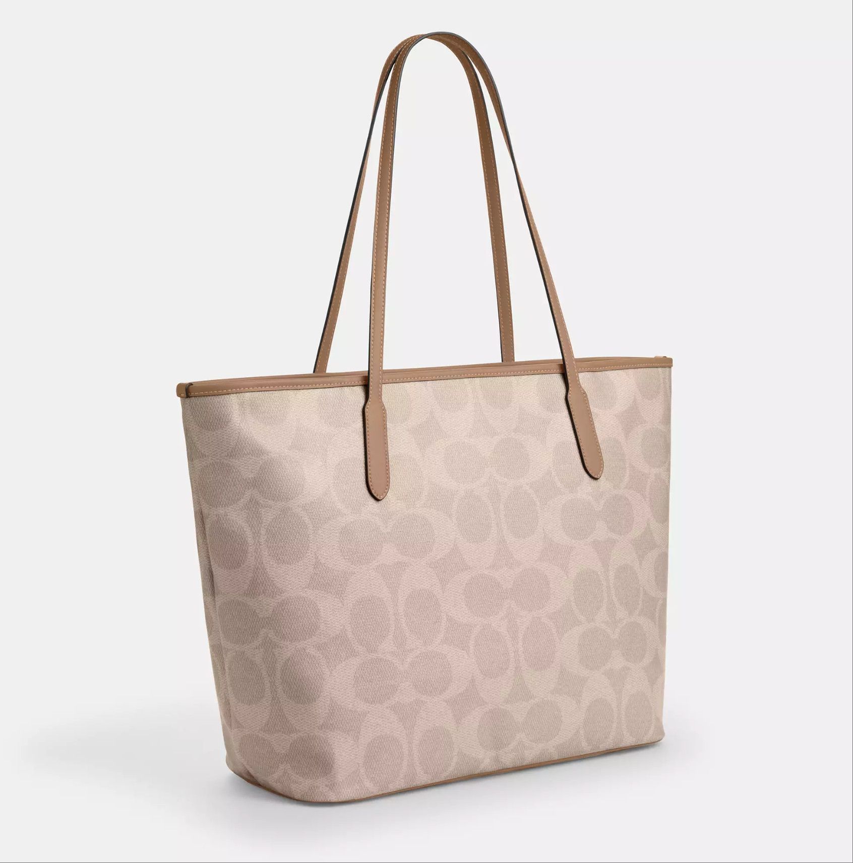 Coach Large City Tote Bag In Maxi Signature Canvas CCD66 Size ONE SIZE - 8 Thumbnail