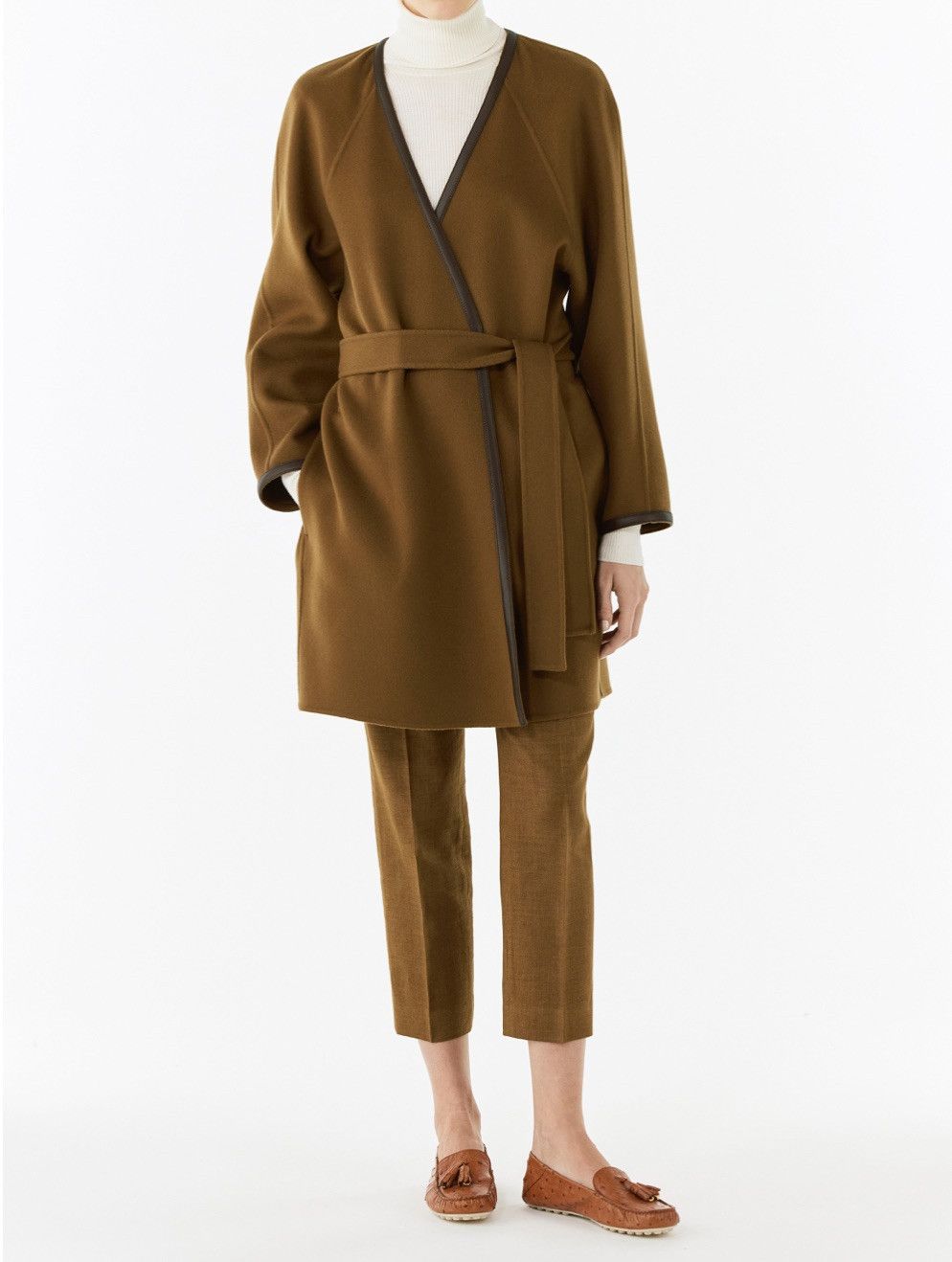 Loro Piana o1srvl11e1124 Cashmere Barlet Coat in Brown Size M / US 6-8 / IT 42-44 - 1 Preview