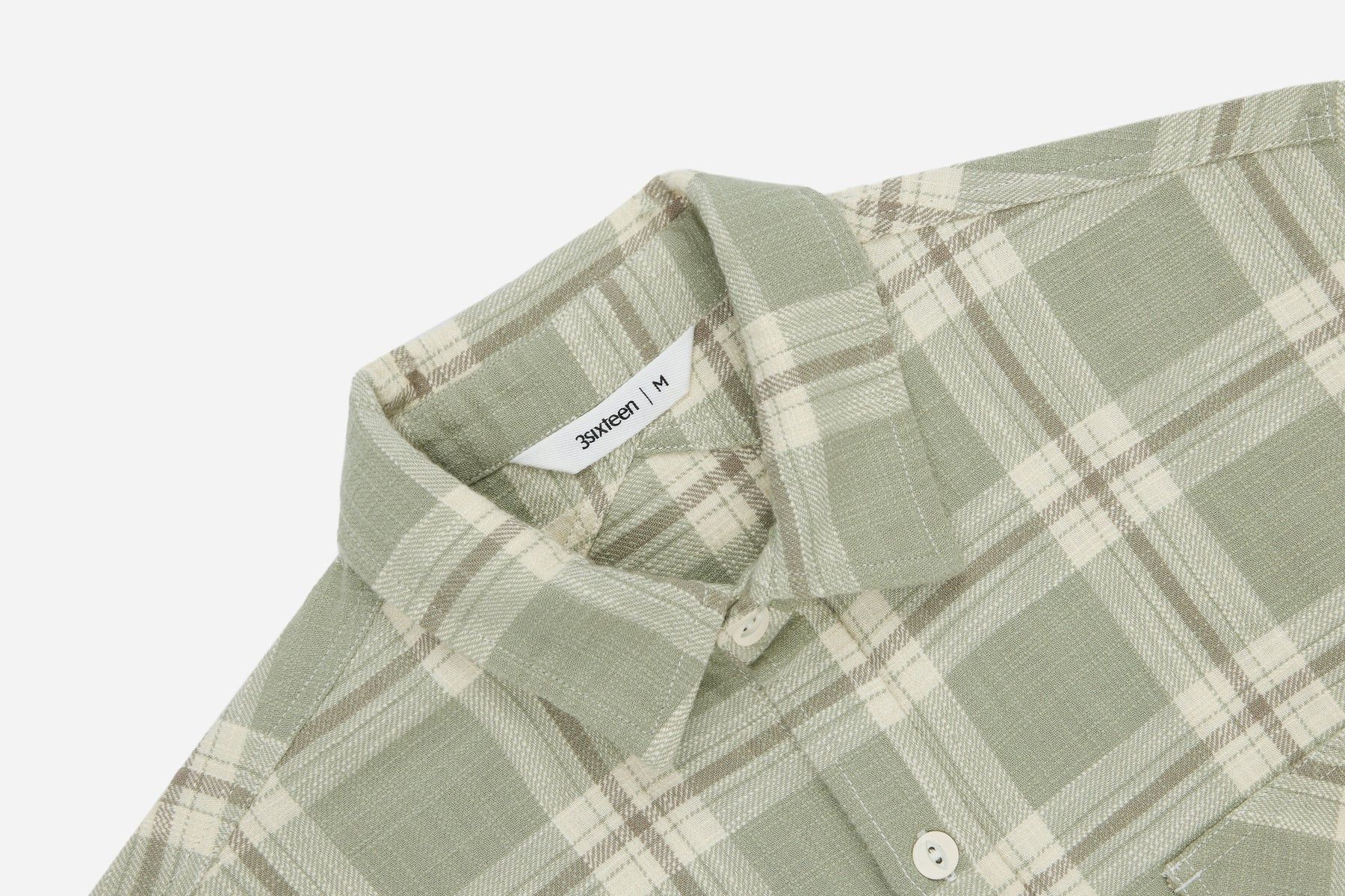 3sixteen 💚 3sixteen Crosscut Flannel Seafoam Green Slub Check NEW Size US M / EU 48-50 / 2 - 3 Thumbnail
