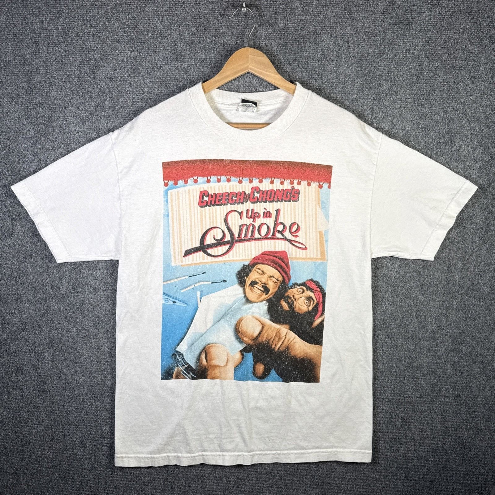 Vintage Vintage Cheech And Chong Shirt Mens Large White Up In Smoke Size US L / EU 52-54 / 3 - 1 Thumbnail