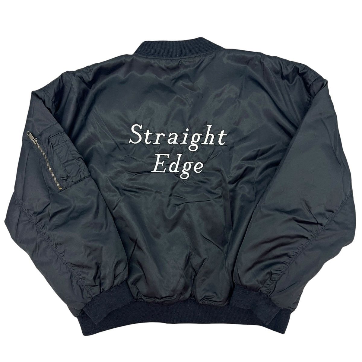 Vintage Vintage 90s Straight Edge MA-1 Bomber Jacket Size US XXL / EU 58 / 5 - 1 Thumbnail