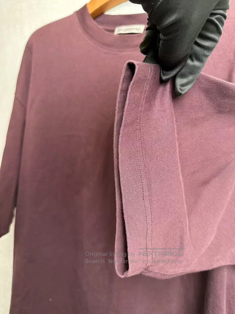 Balenciaga Balenciaga Burgundy Front and Back Letter Printed Short Sl Size US M / EU 48-50 / 2 - 4 Thumbnail