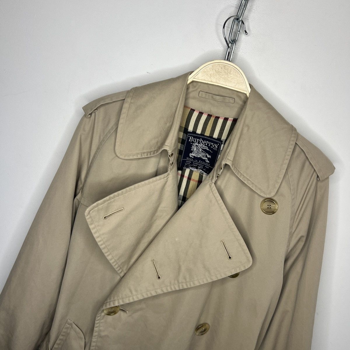 Burberry Vintage Burberry Trench Coat 90s Nova Check Beige Belted Size US M / EU 48-50 / 2 - 5 Thumbnail