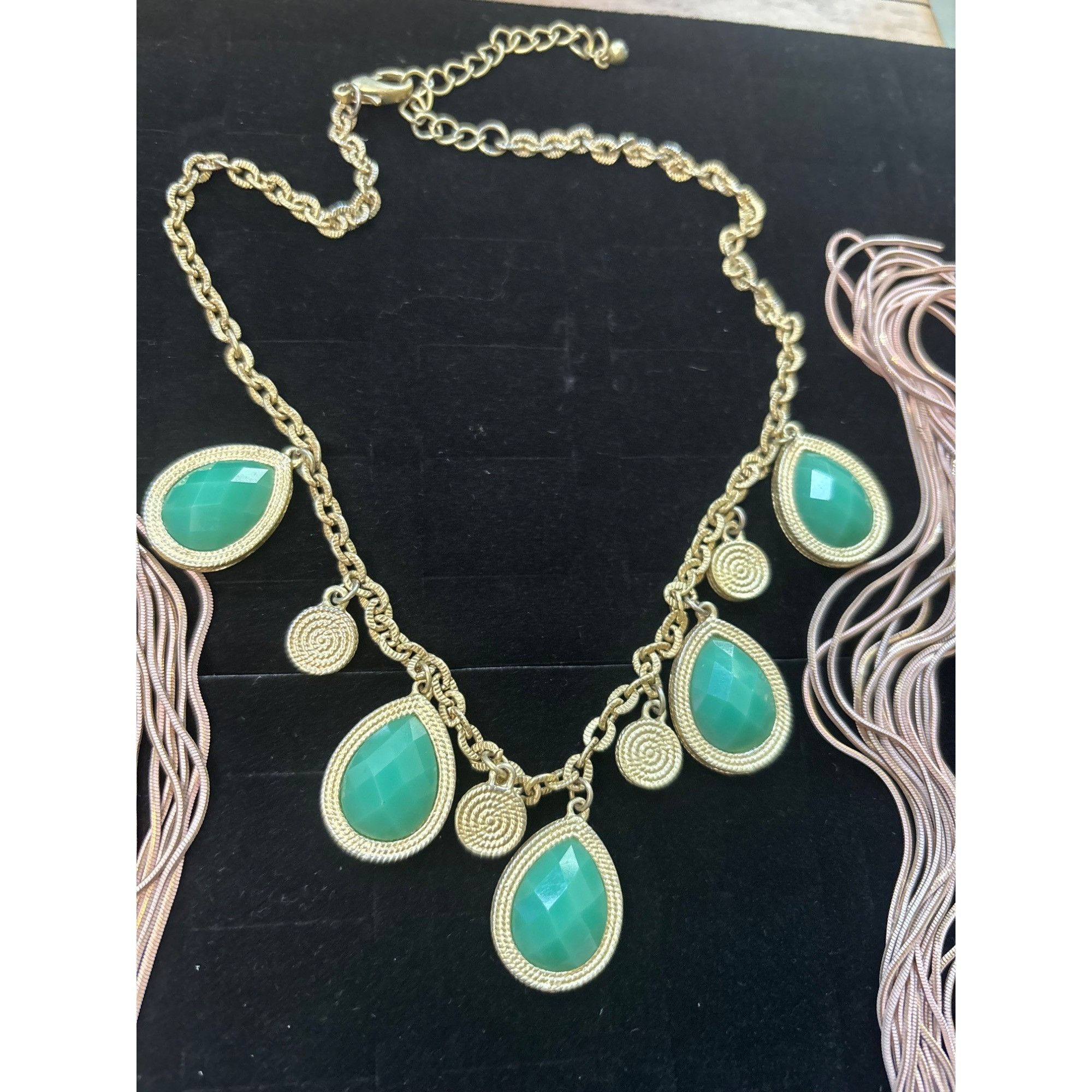 Other VERSONA Turquoise & Gold Statement Necklaces And Earring Set Size ONE SIZE - 6 Thumbnail