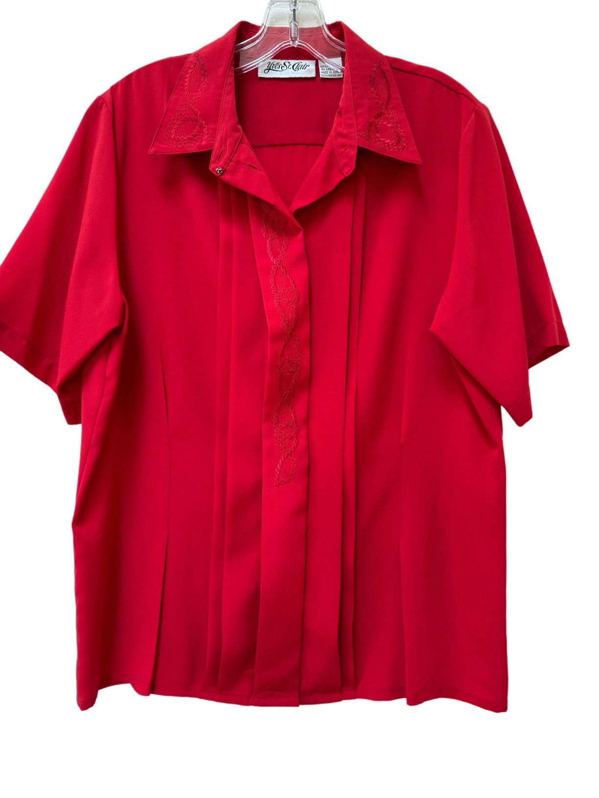 Vintage Yves St Clair women’s vintage 90s pleated embroidered China Size M / US 6-8 / IT 42-44 - 4 Thumbnail
