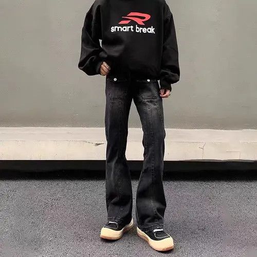 Japanese Brand Takako x Emiko Washed Black Distressed Loose Hip Hop Jeans Size US 34 / EU 50 - 6 Thumbnail