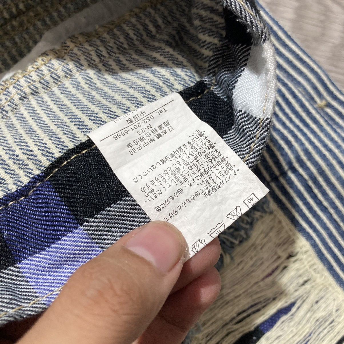 Japanese Brand 2000s Japanese Brand Double Waist Ripped Striped Pants Size US 29 - 17 Thumbnail