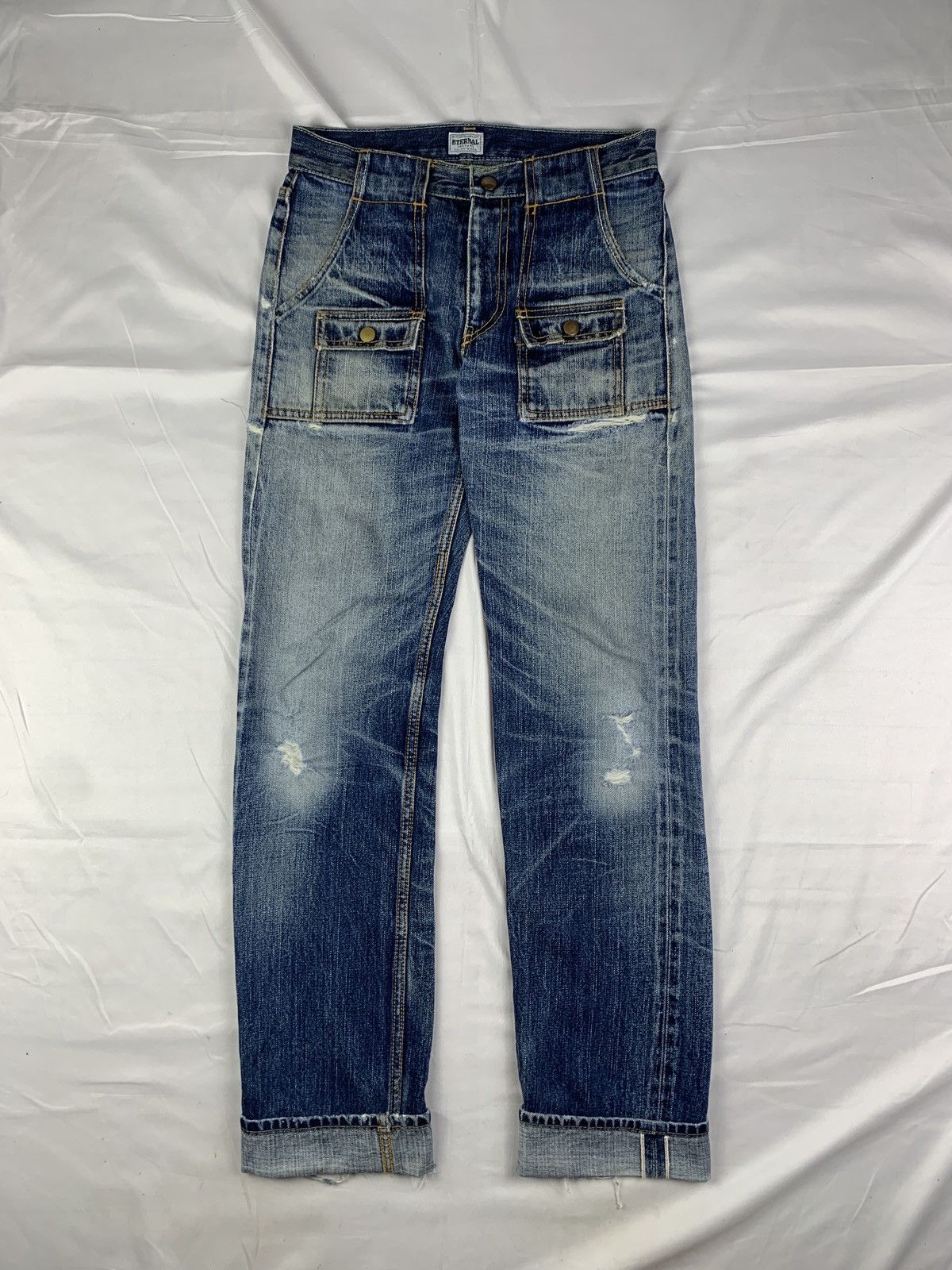 Eternal ETERNAL by Bitchu Kurashiku Japan Baker Slevedge Denim Pants Size US 28 / EU 44 - 1 Thumbnail