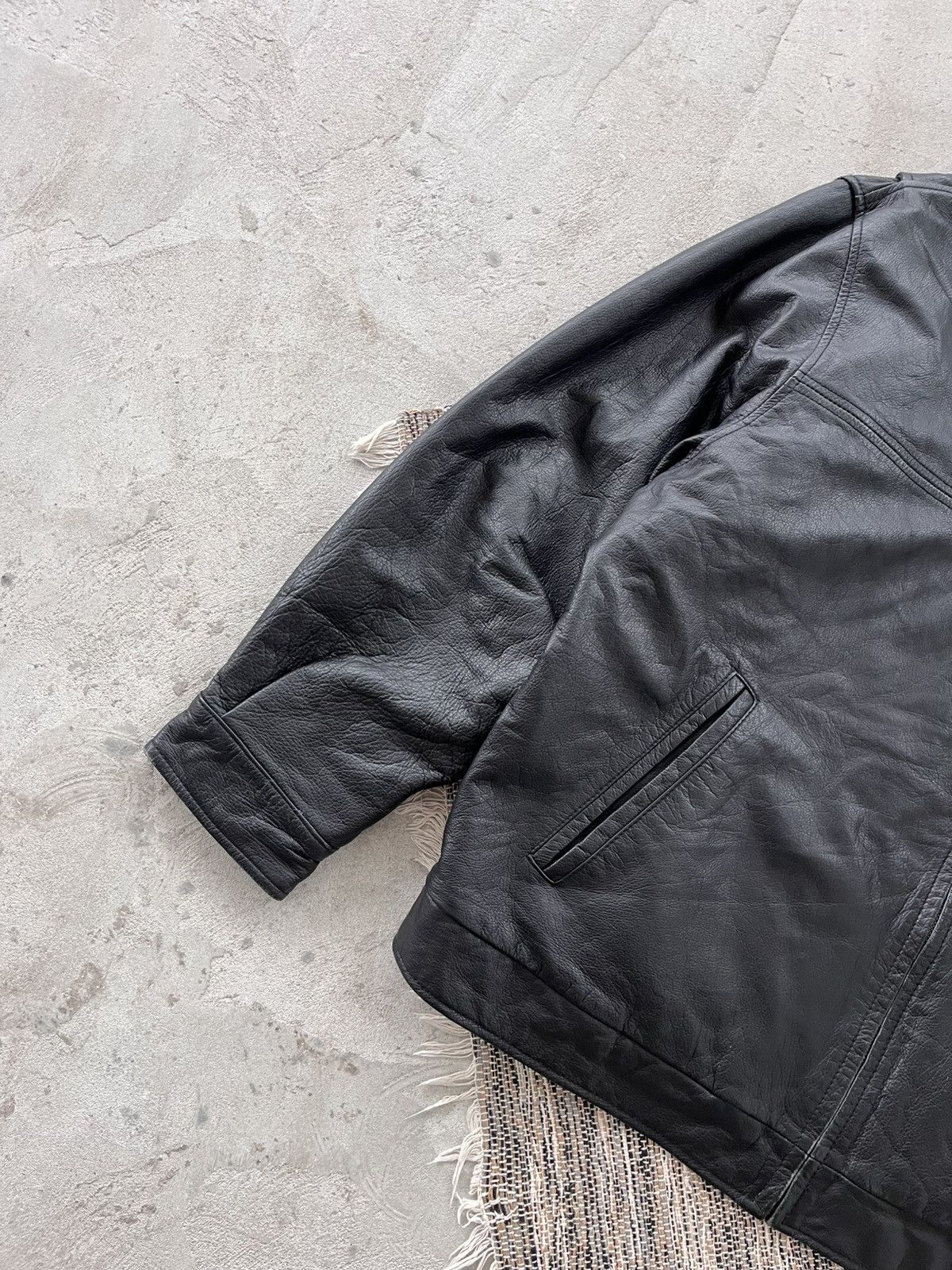 Genuine Leather Vintage Avantgarde Black Leather Coach Bomber Jacket Y2K Size US XXL / EU 58 / 5 - 3 Thumbnail