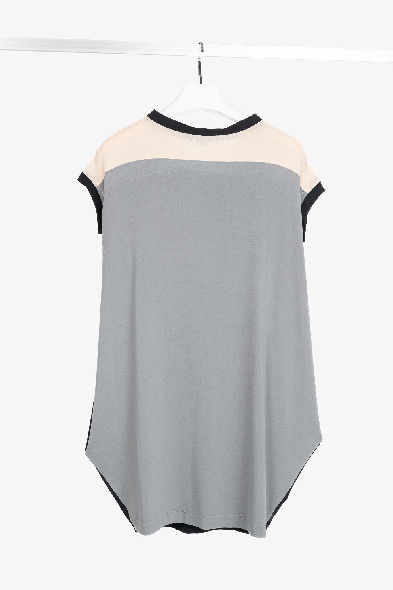 Marie Saint Pierre Marie Saint Pierre Black & Grey Colourblock Jersey Tunic Size S / US 4 / IT 40 - 2 Thumbnail