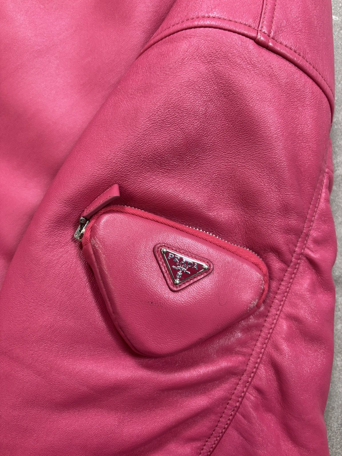 Prada Prada Enameled Metal Triangle Bomber Jacket (2021) Size US M / EU 48-50 / 2 - 6 Thumbnail