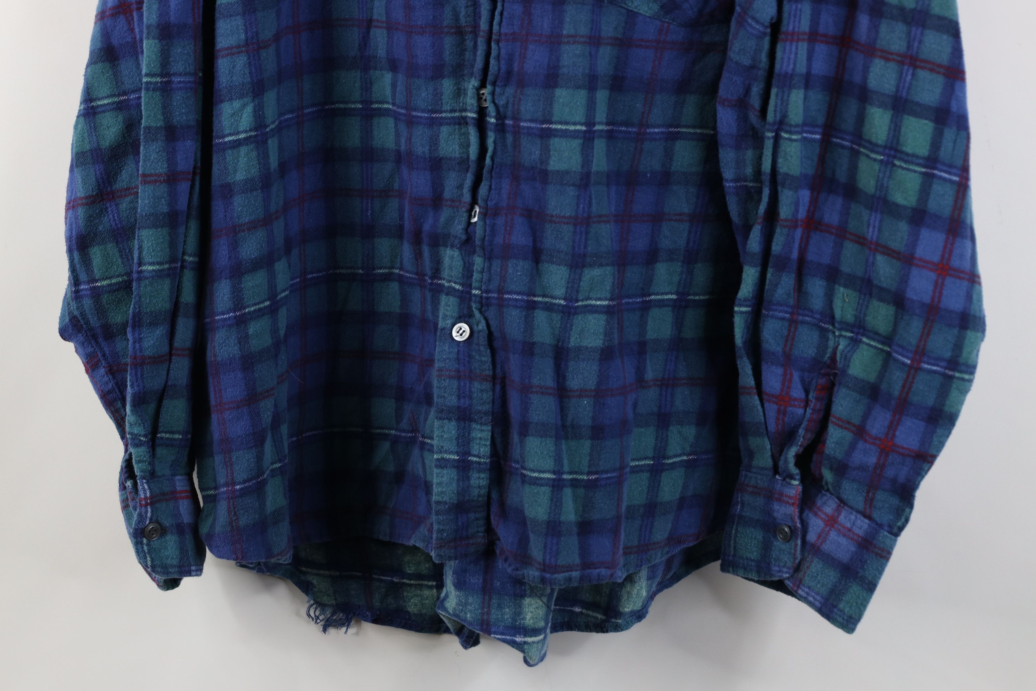 Vintage Vintage 90s Streetwear Flannel Collared Button Shirt Size US XXL / EU 58 / 5 - 3 Thumbnail