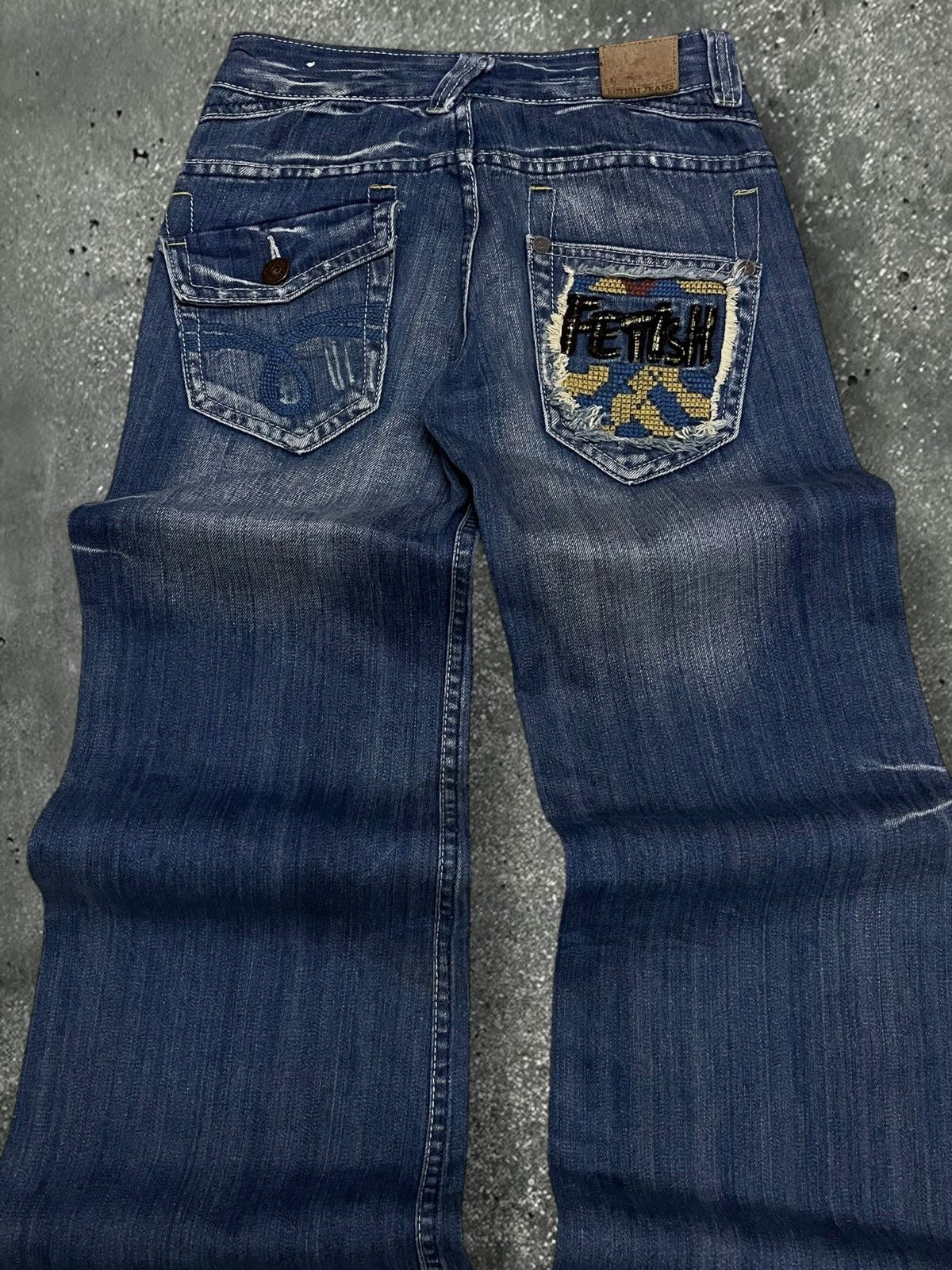 Designer × Japanese Brand × Vintage Vintage 1990s Japan Designer Fetish Baggy Y2K Style Denim Size US 26 / EU 42 - 13 Thumbnail