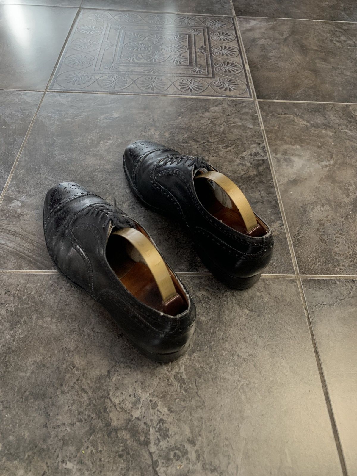 Church's × Vintage Churches Diplomat black leather Oxford brogue shoes Size US 9.5 / EU 42-43 - 3 Thumbnail