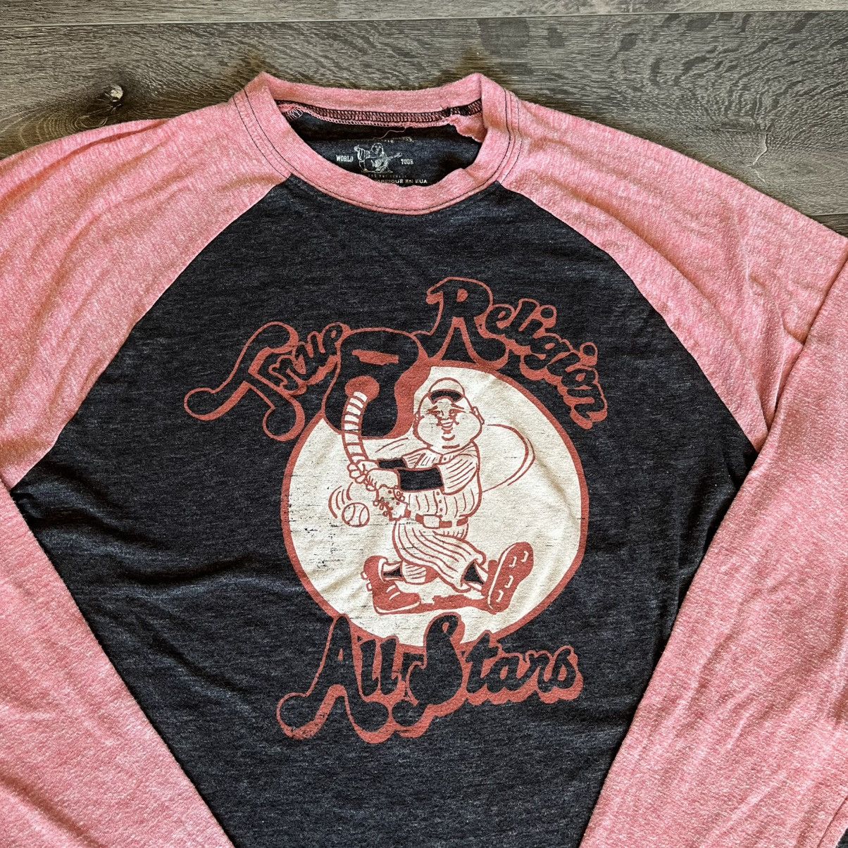 True Religion Vintage 2000s True Religion All Stars Baseball Raglan LS Tee Size US L / EU 52-54 / 3 - 2 Thumbnail