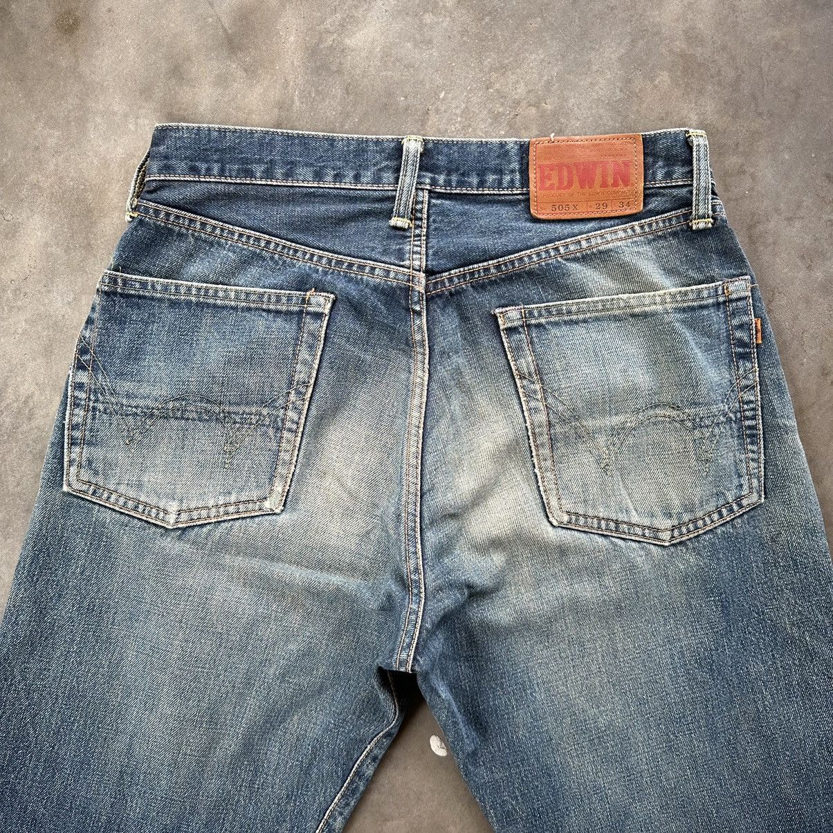 Japanese Brand Vintage Edwin 505x Distressed Faded Denim Jean Pant W29 Size US 29 - 11 Thumbnail