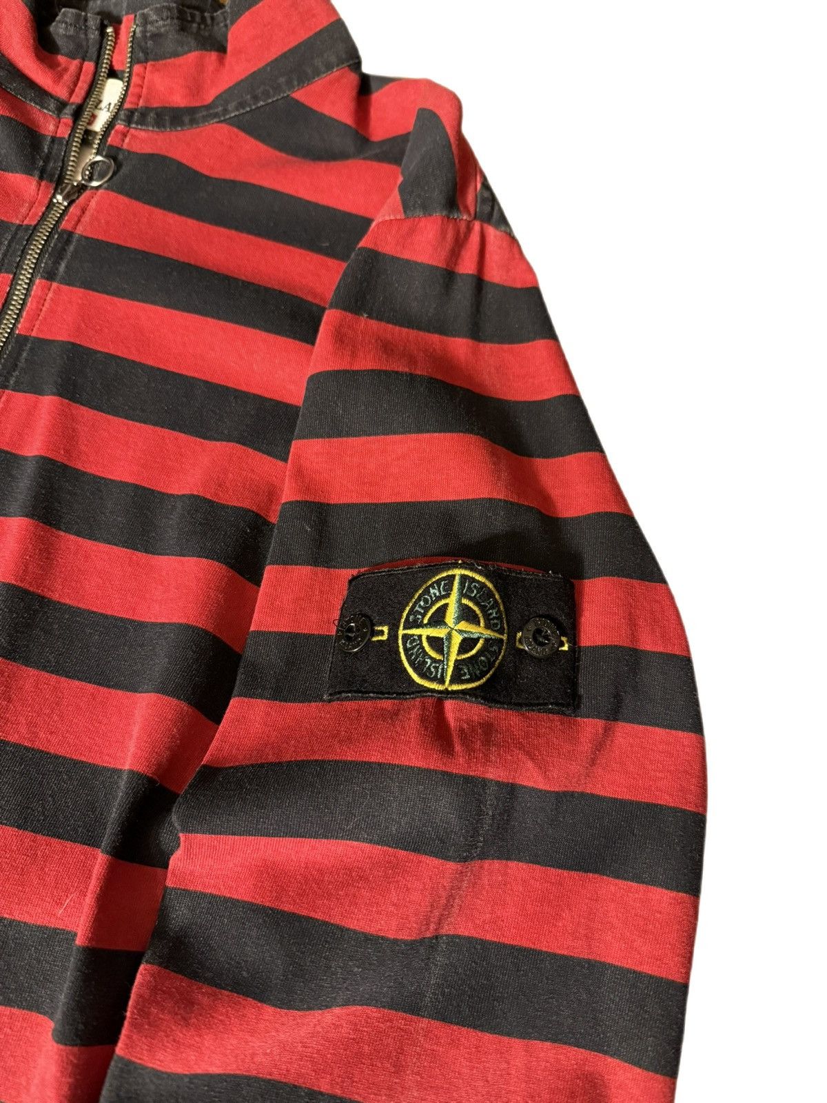 Stone Island × Supreme Supreme Stone Island Quarter Zip Stripe Longsleeve Size US M / EU 48-50 / 2 - 3 Thumbnail