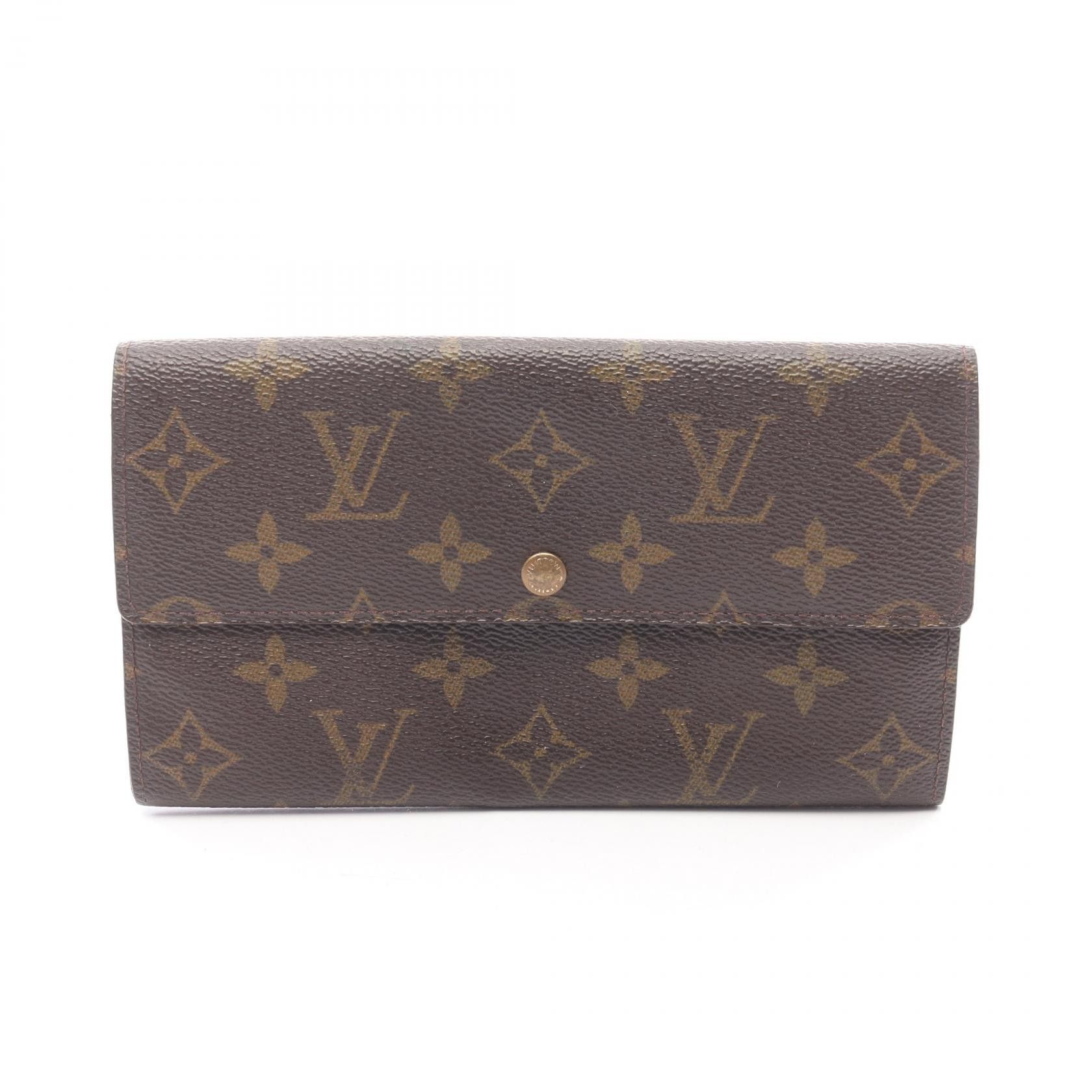 Louis Vuitton Louis Vuitton Louis Vuitton Pochette Portemonnaie Credit Monogram Long Wallet Textile Long Wallet M61725 DUTY FREE for USA Size ONE SIZE - 1 Thumbnail