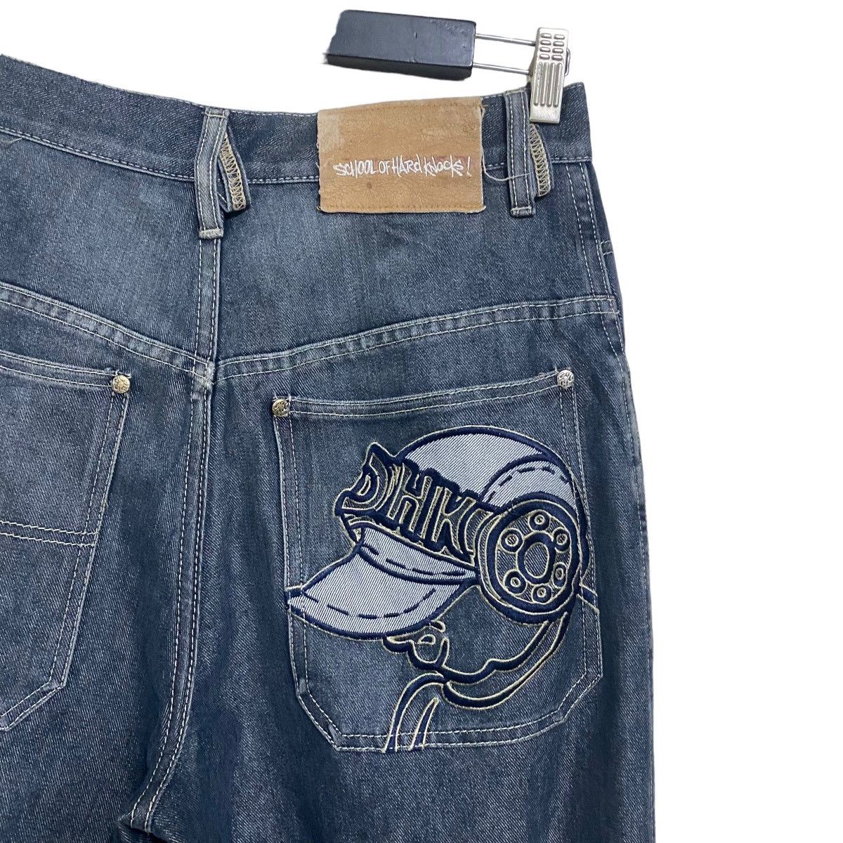 JNCO Vintage SOHK School Of Hard Knocks Denim Baggy Pants Size US 31 - 11 Thumbnail