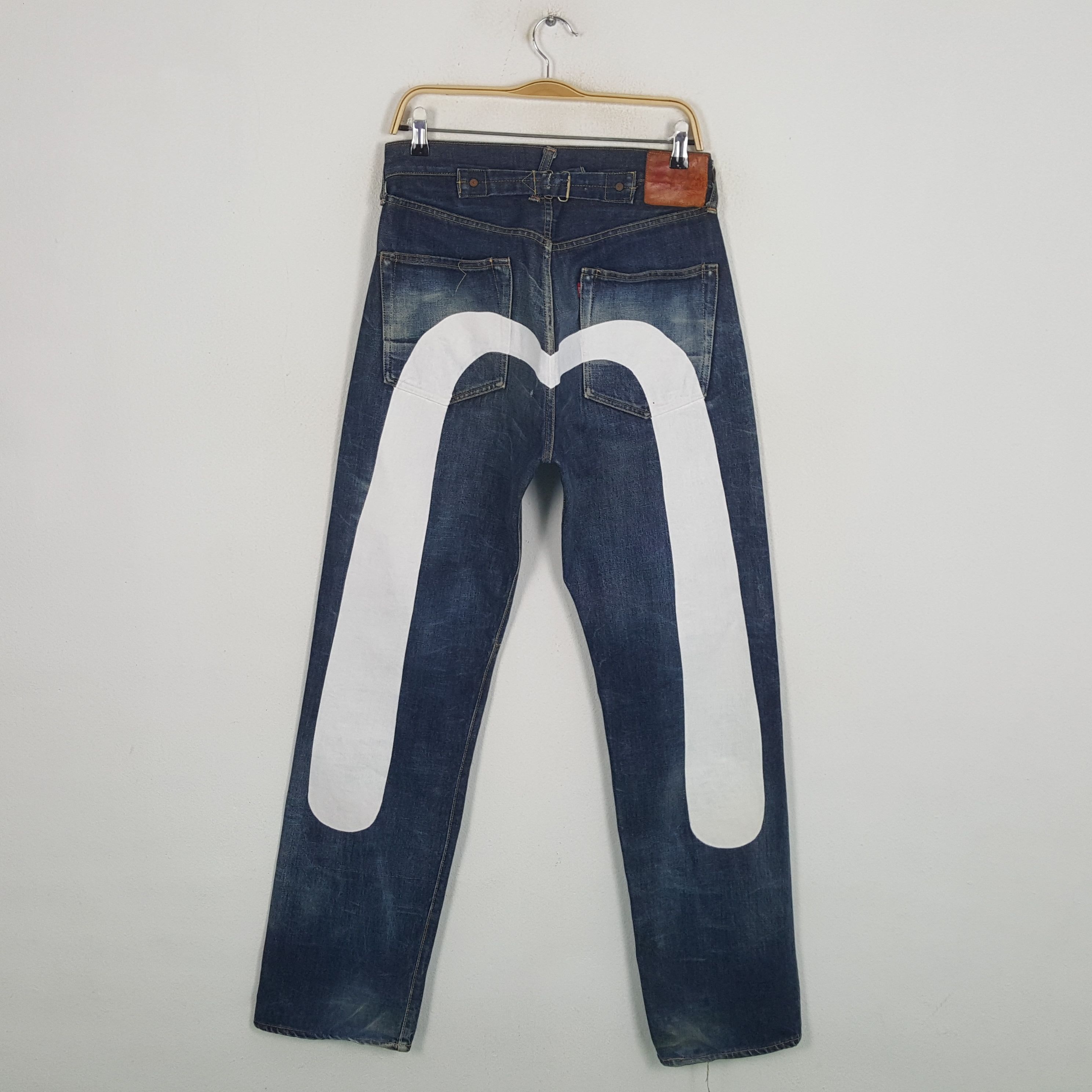 Pre-owned Evisu X Vintage Evis Daicock Custom Style Jeans In Blue Jean