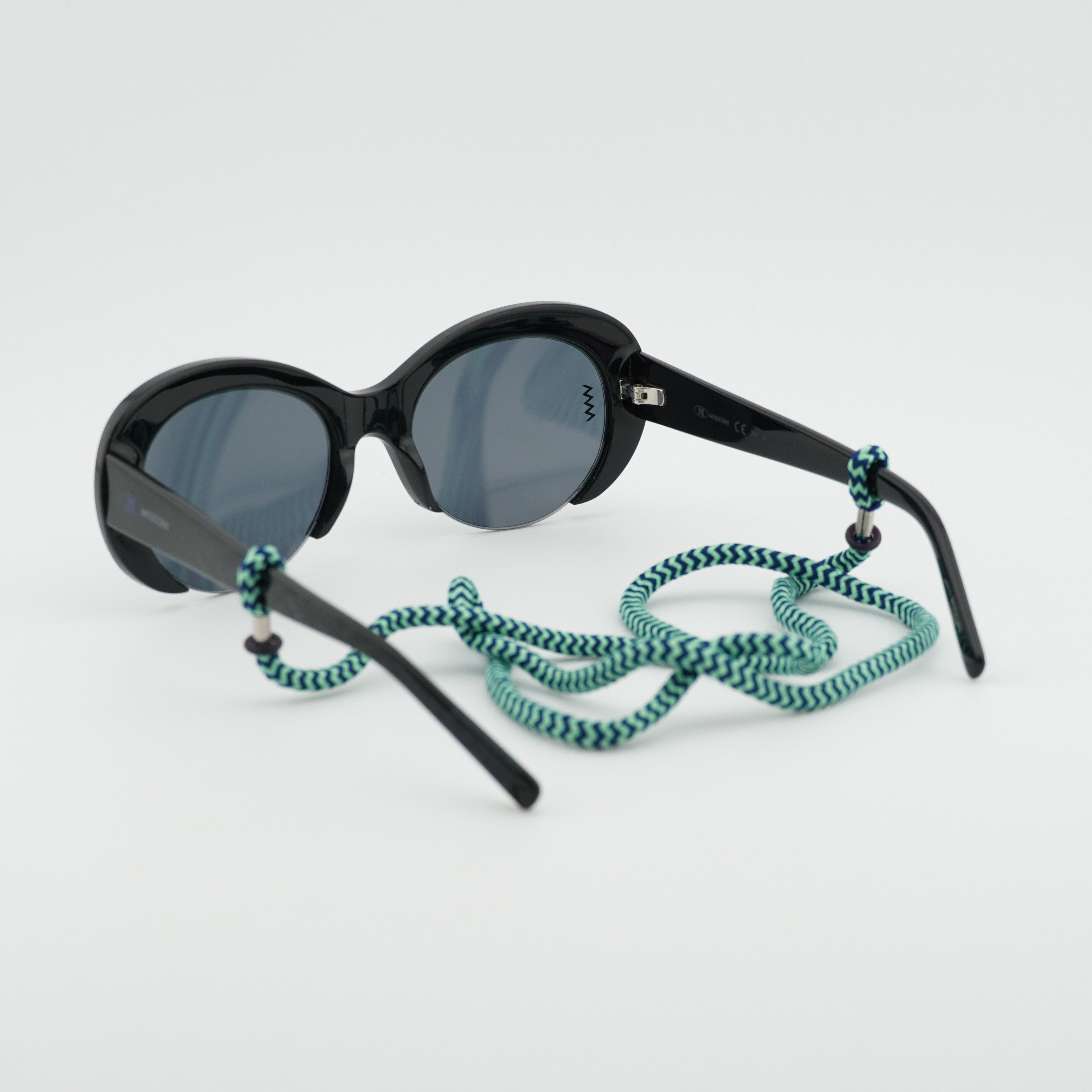 Missoni M Missoni MMI 0071/S 0807 IR Sunglasses Black Round Frame Size ONE SIZE - 3 Thumbnail