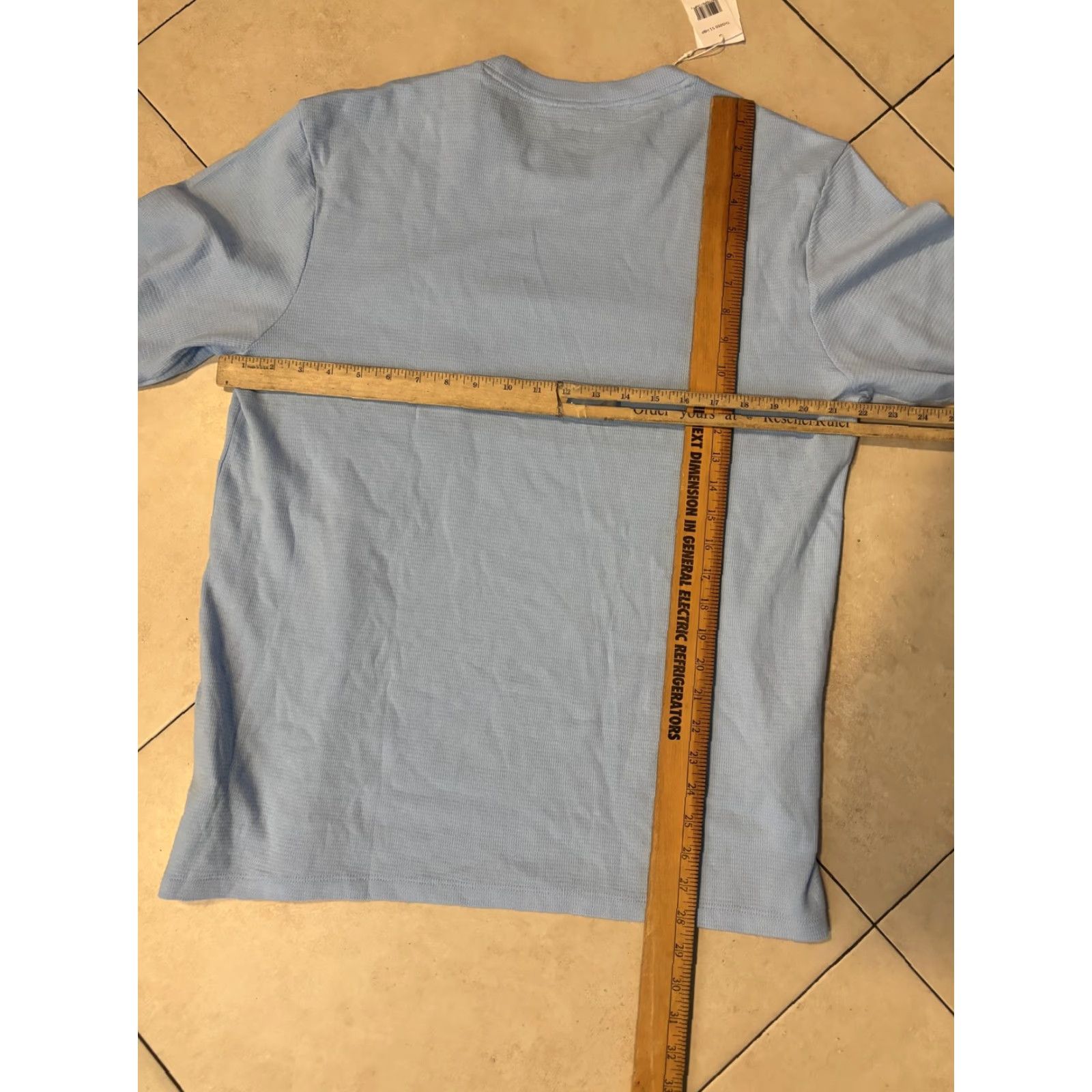 Lacoste VINTAGE: No Lacoste Thermal Shirt Mens L Blue Long Sleeve Waffle Knit Undershirt Tagless Size US L / EU 52-54 / 3 - 6 Thumbnail