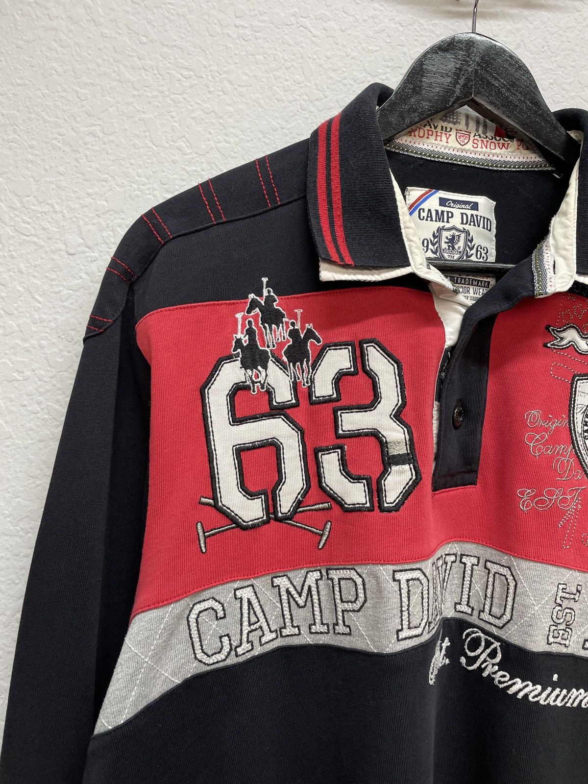 Vintage Vintage Camp David Like Polo Ralph Lauren Rugby Long Sleeve Size US L / EU 52-54 / 3 - 6 Thumbnail