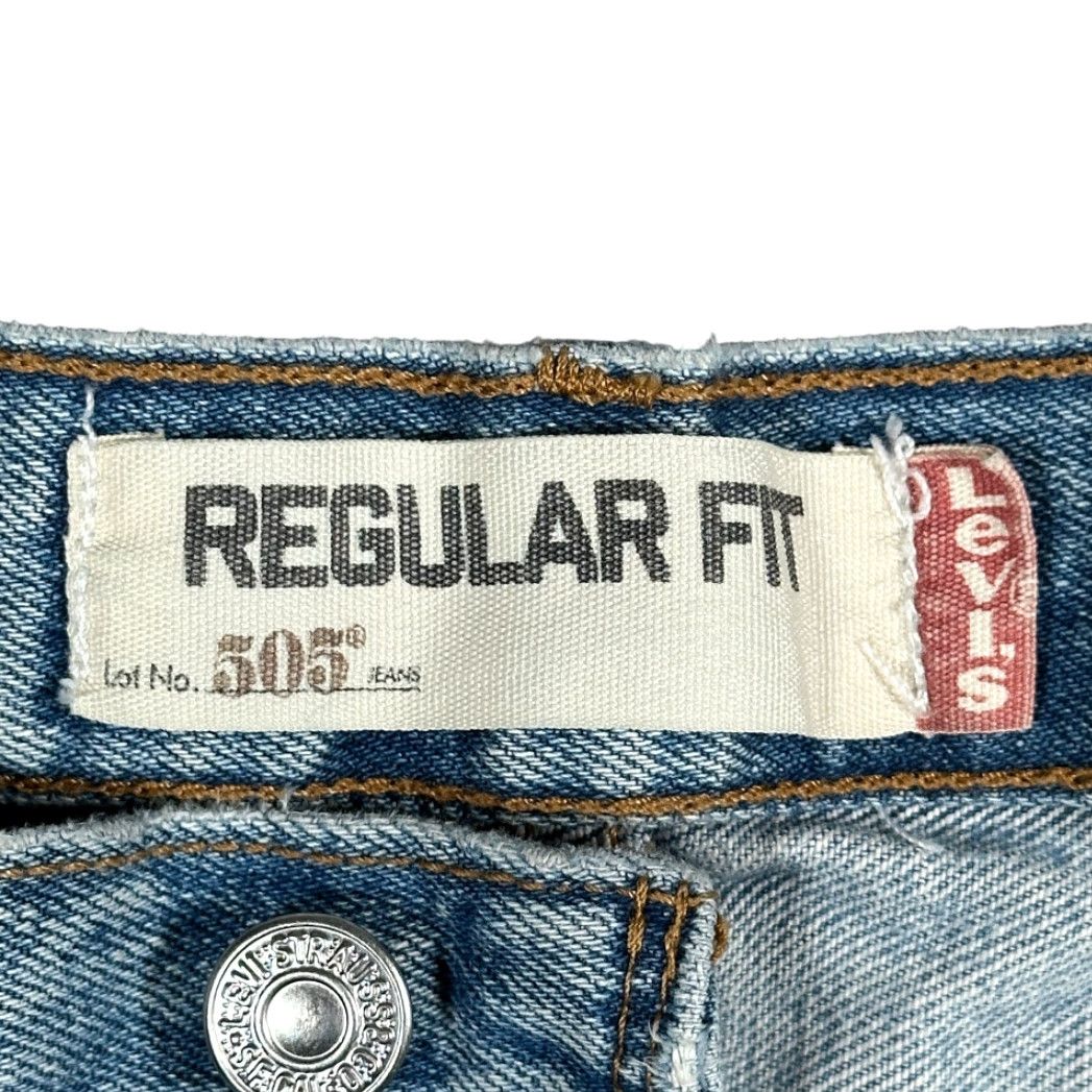 Levi's Levi's 505 Jeans Mens 36x32 Blue Regular Fit Straight Leg Light Wash Denim Y2K Size US 36 / EU 52 - 5 Thumbnail