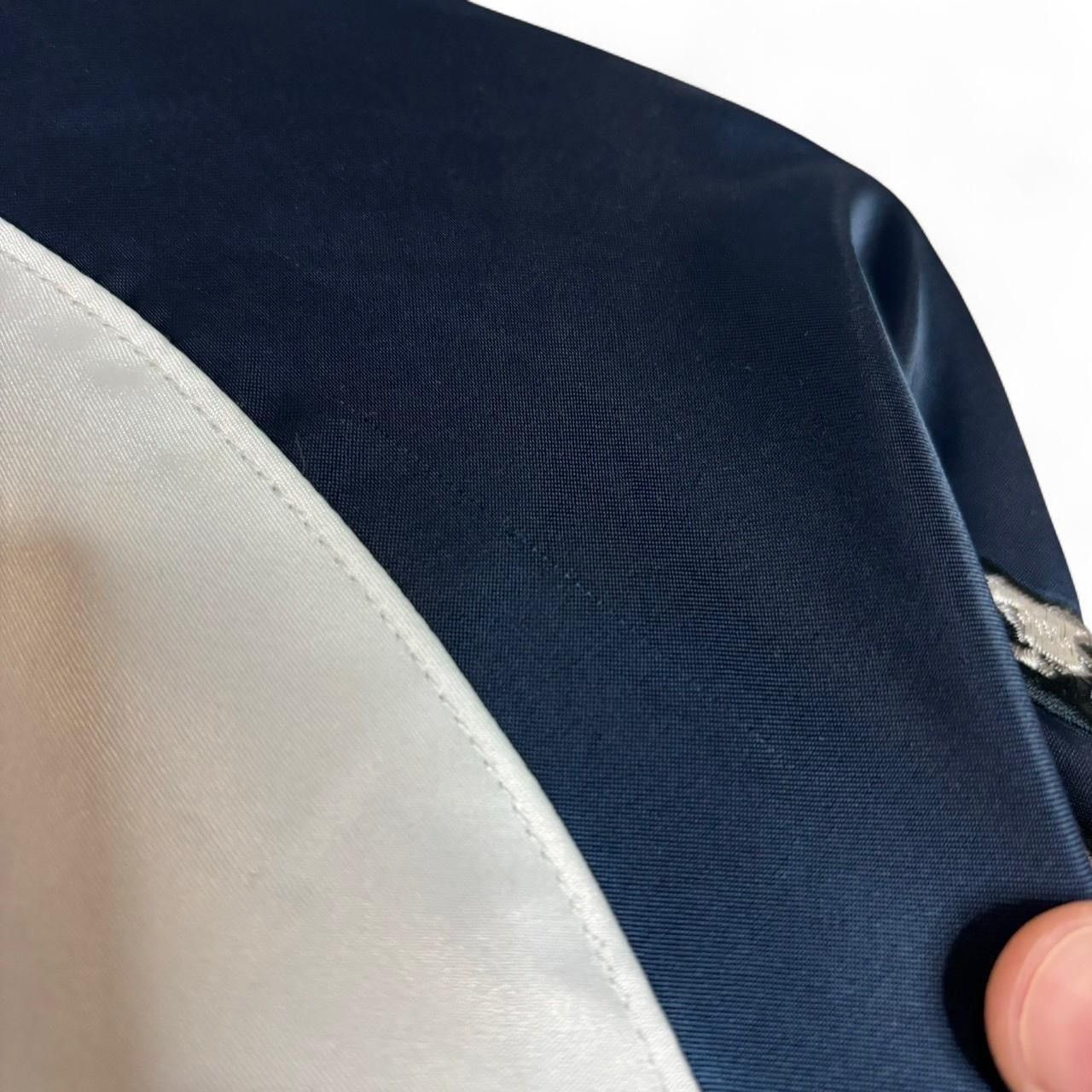 Designer × G-Star G-Star Raw White & Navy Baseball Embro Zip-Up Bomber Jacket Size M / US 6-8 / IT 42-44 - 2 Thumbnail