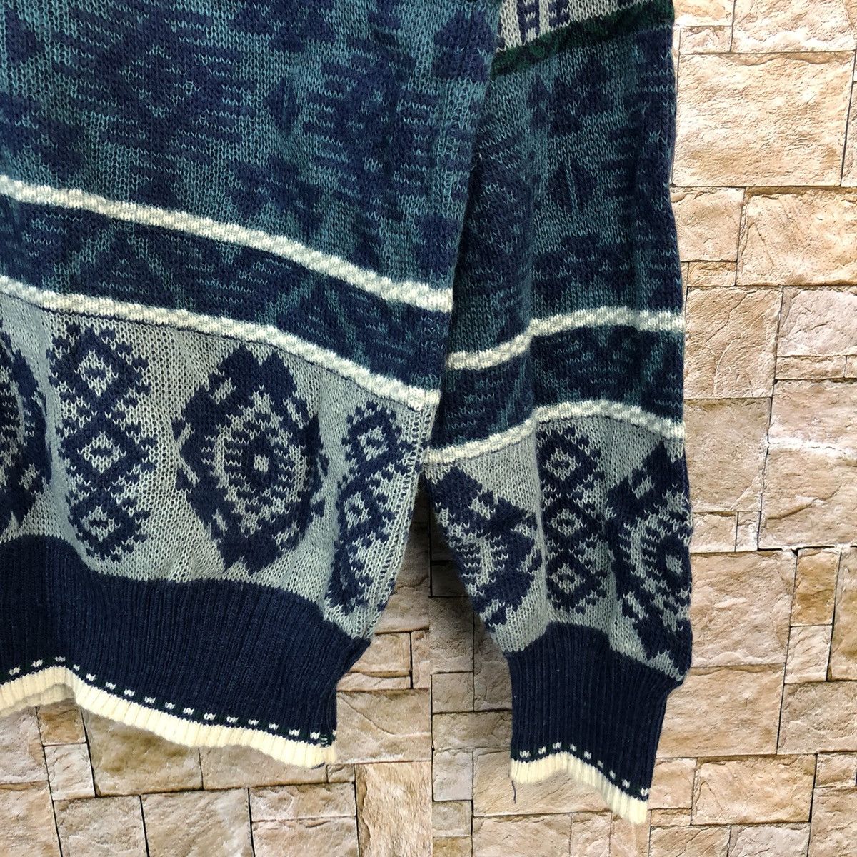 Homespun Knitwear Les Mues Paris Blue Knitwear sweatshirt #A689 Size US L / EU 52-54 / 3 - 8 Thumbnail
