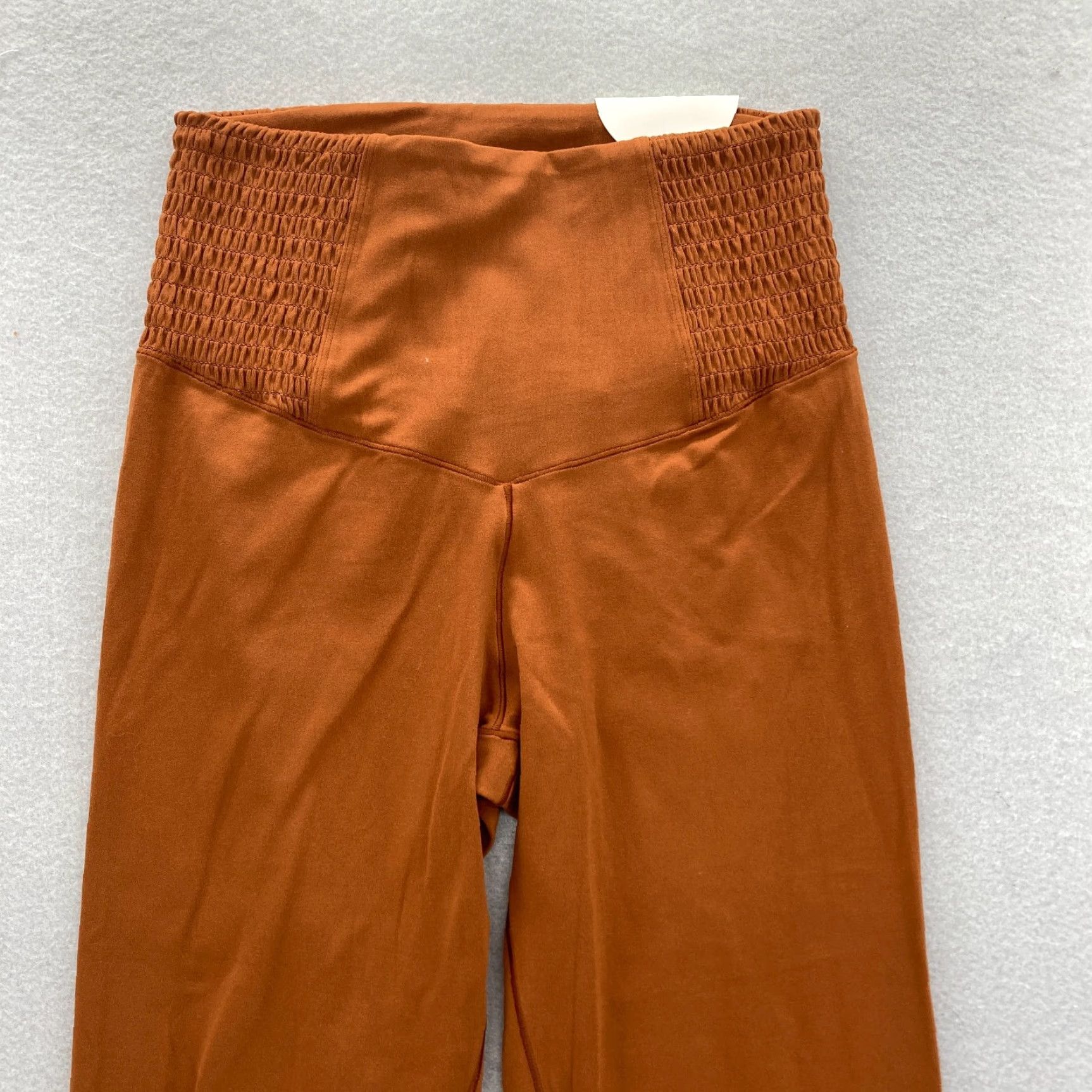 Vintage Aerie Real Me 7/8 Leggings Women's Medium Brown Smocked Stretch Yoga Gym Size 32" / US 10 / IT 46 - 2 Thumbnail