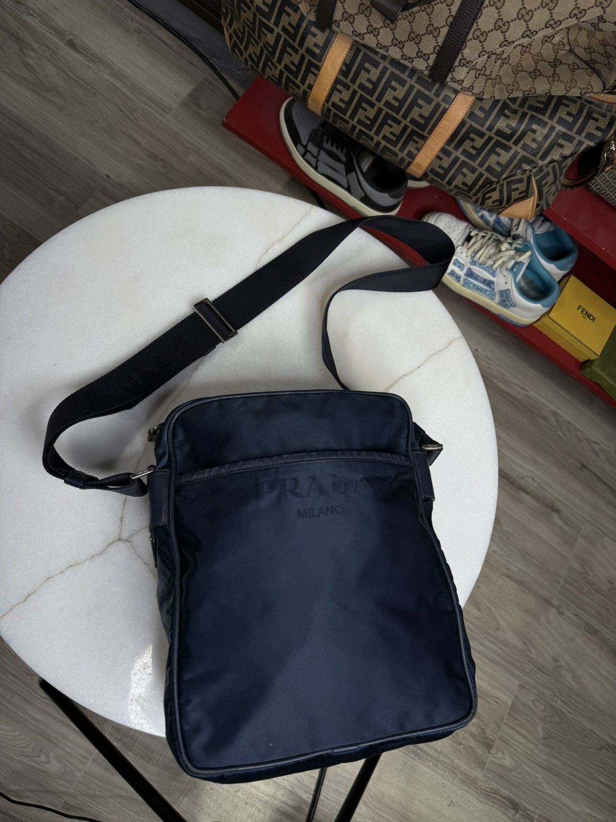 Prada Prada Messenger Nylon Bag Prada Logo Crossbody Bag Preowned Size ONE SIZE - 12 Thumbnail