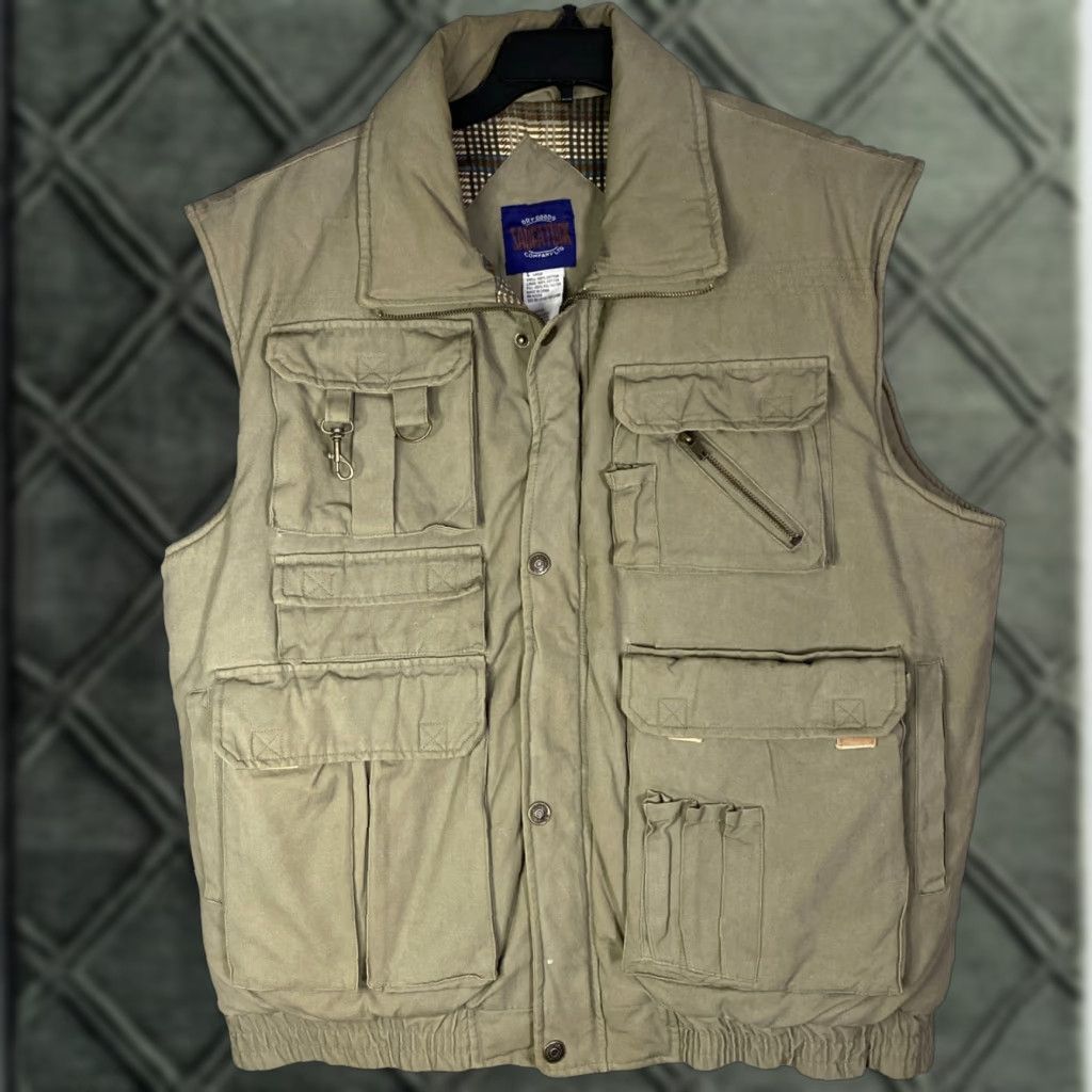 Vintage VINTAGE Saugatuck Hunting Vest Shirt Men L Green Zip Up Puffer 26x28 Fish Theme Size US L / EU 52-54 / 3 - 1 Thumbnail