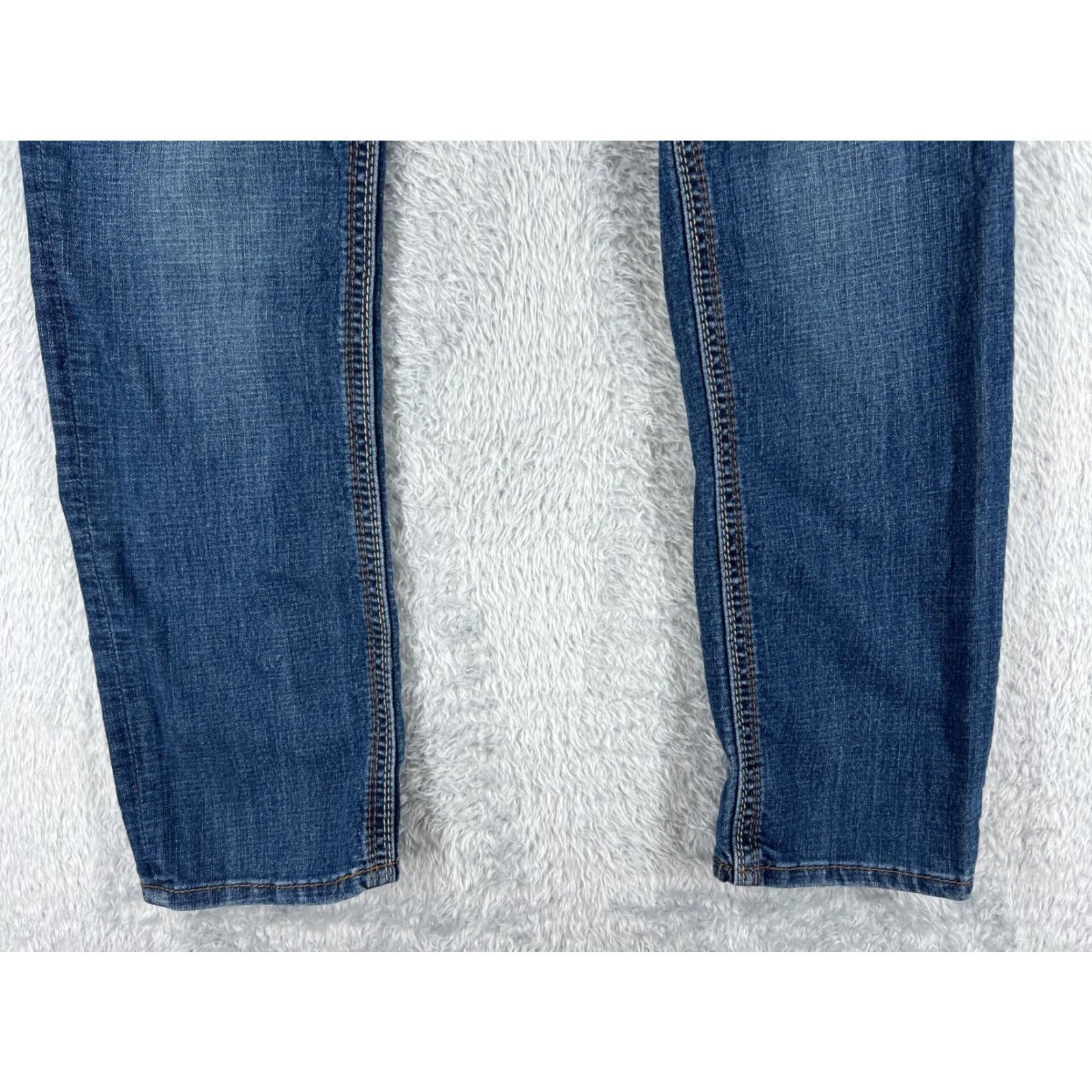 Vintage Vintage Seven7 Women’s Blue Denim Straight Leg Jeans 33x30 Low Rise Cotton Blend Size 24" / US 00 / IT 34 - 2 Thumbnail